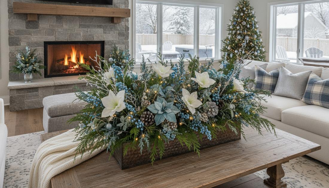 436 christmas plant arrangements vertical