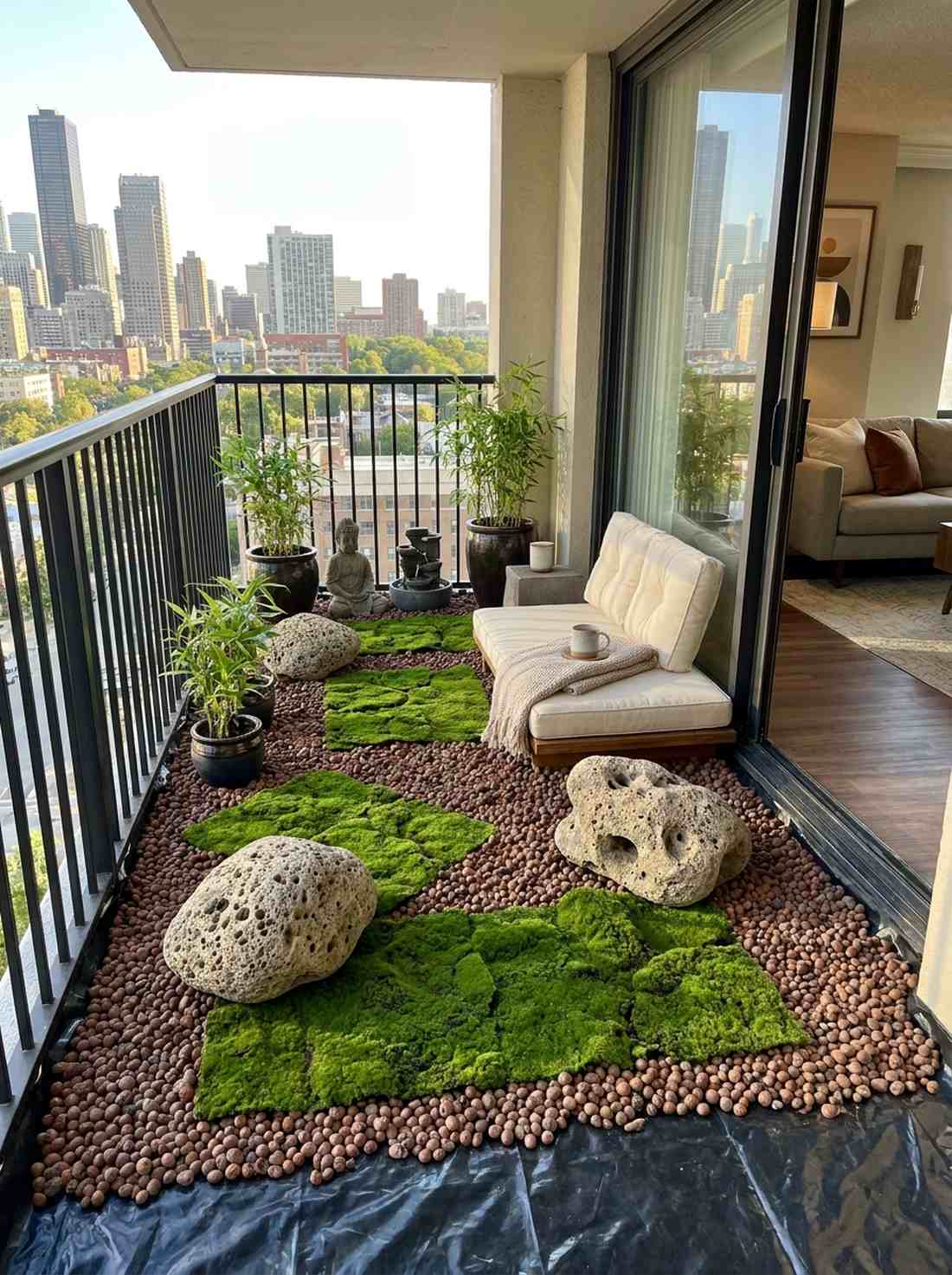 balcony corner zen retreat