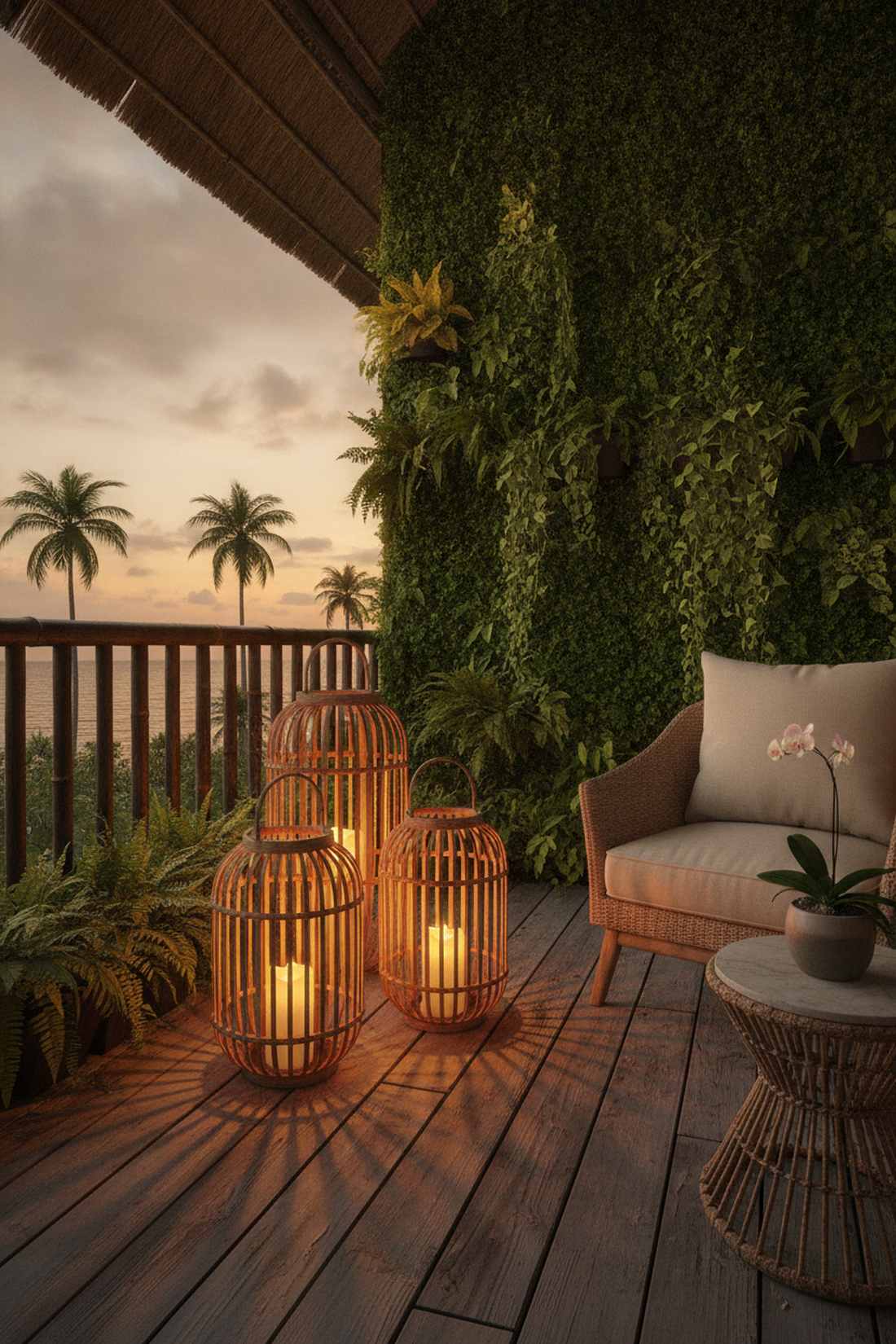 bamboo lanterns