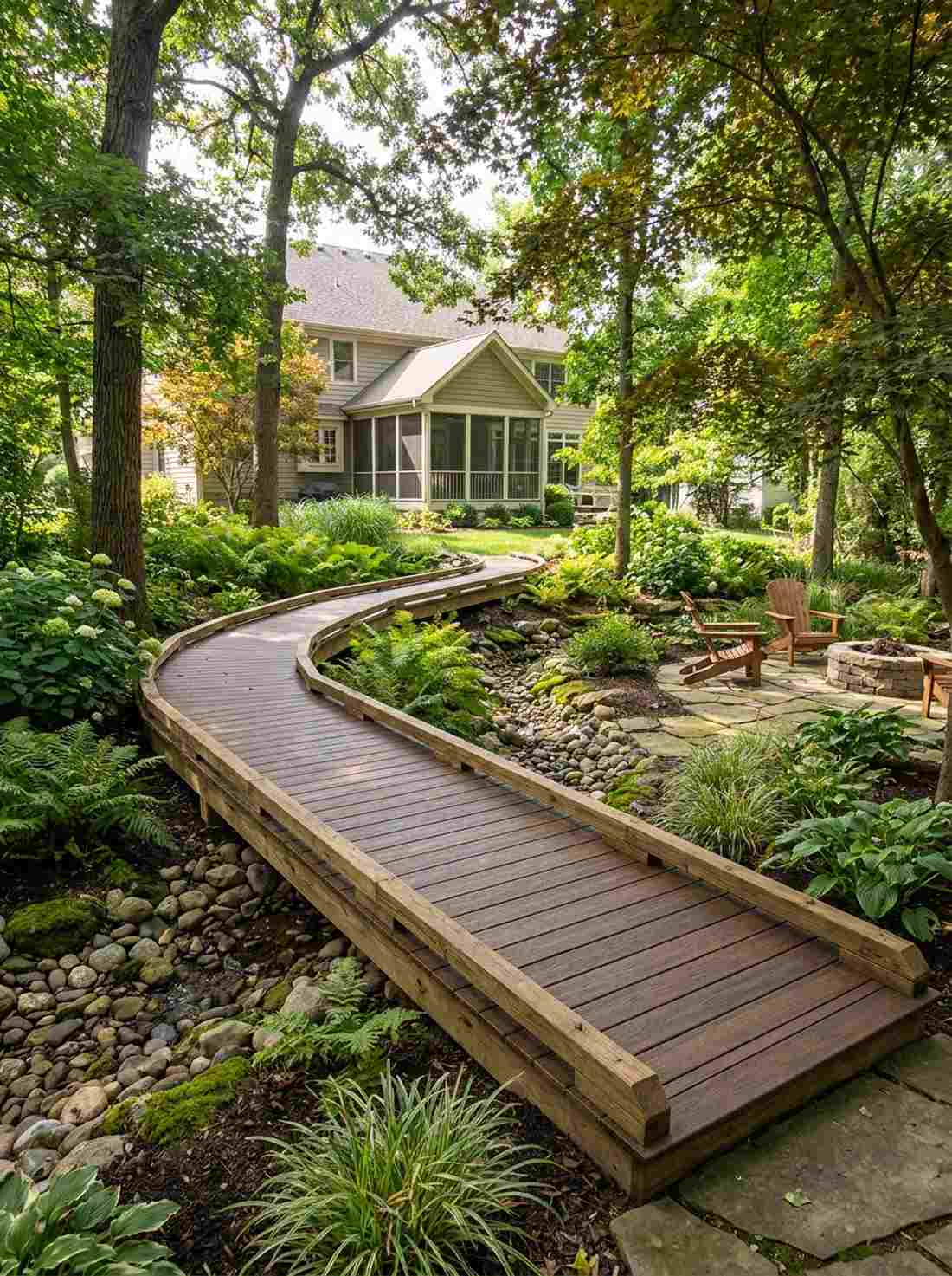 curved boardwalk sections
