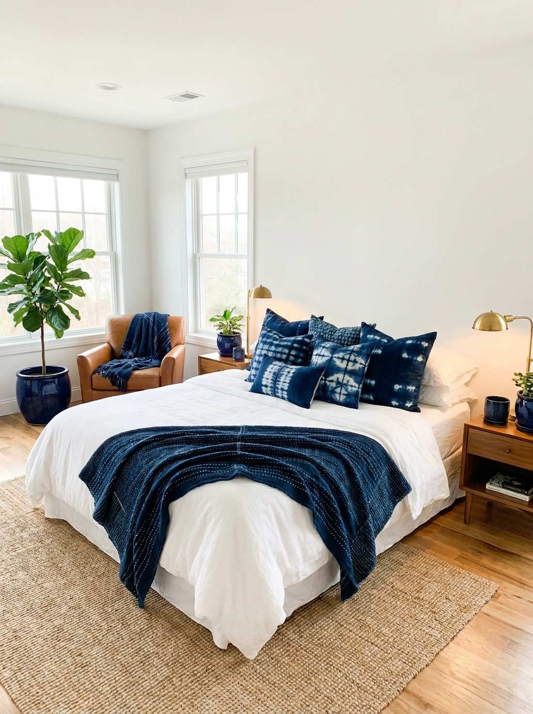 indigo and navy accents