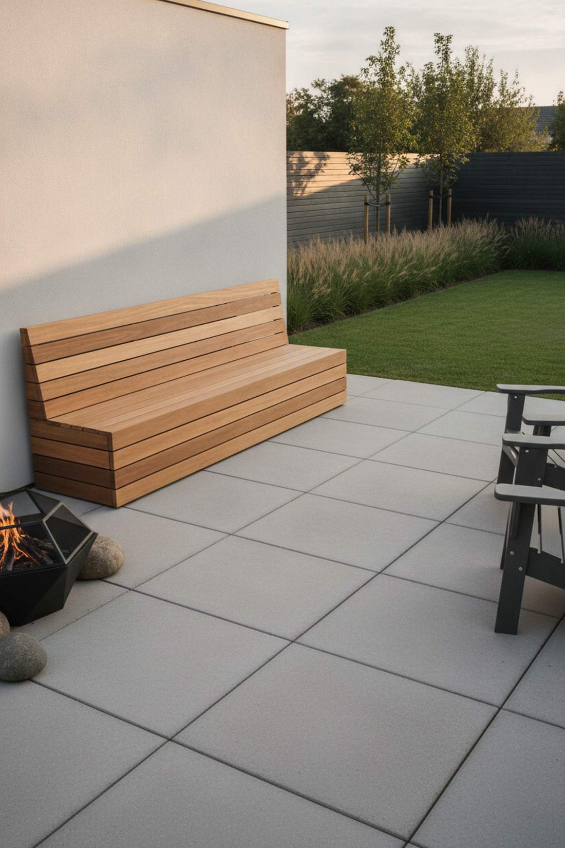simple slatted garden bench