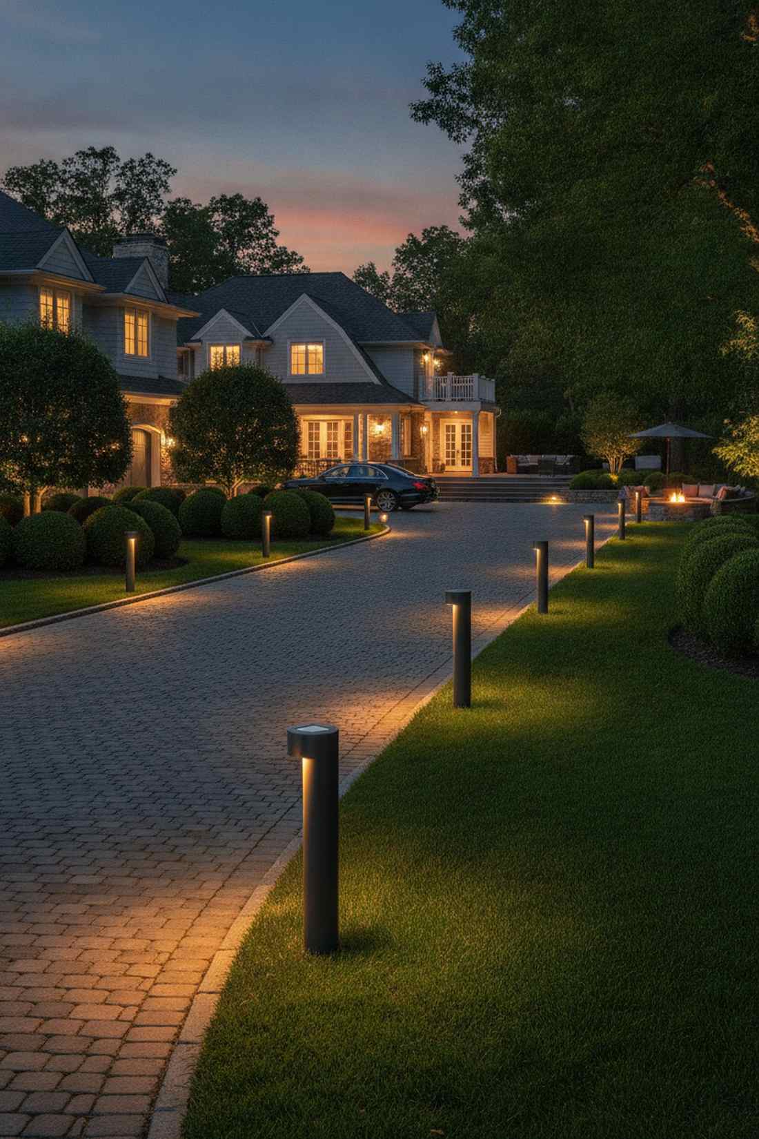 solar powered park lighting