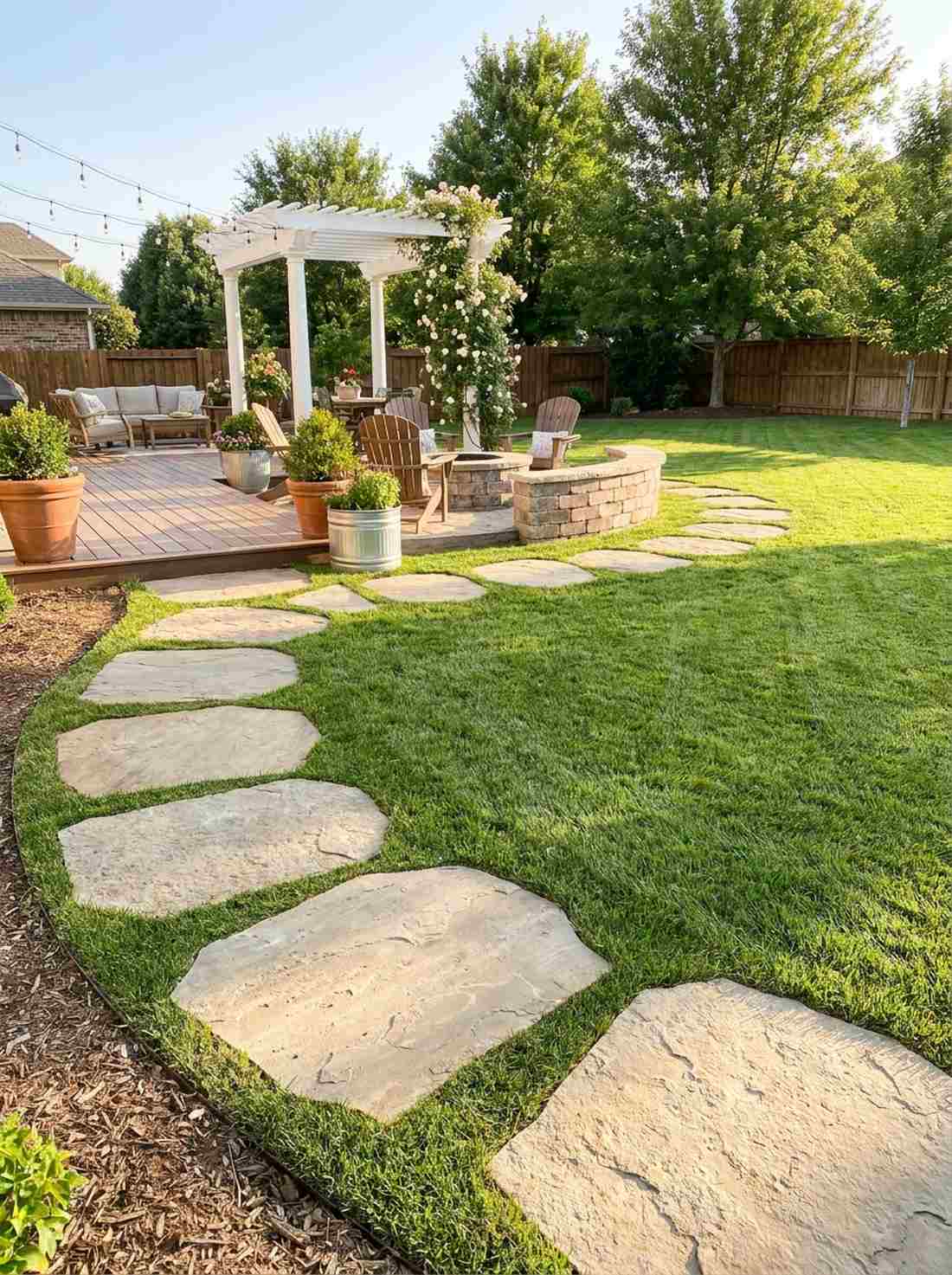 stepping stone playful border