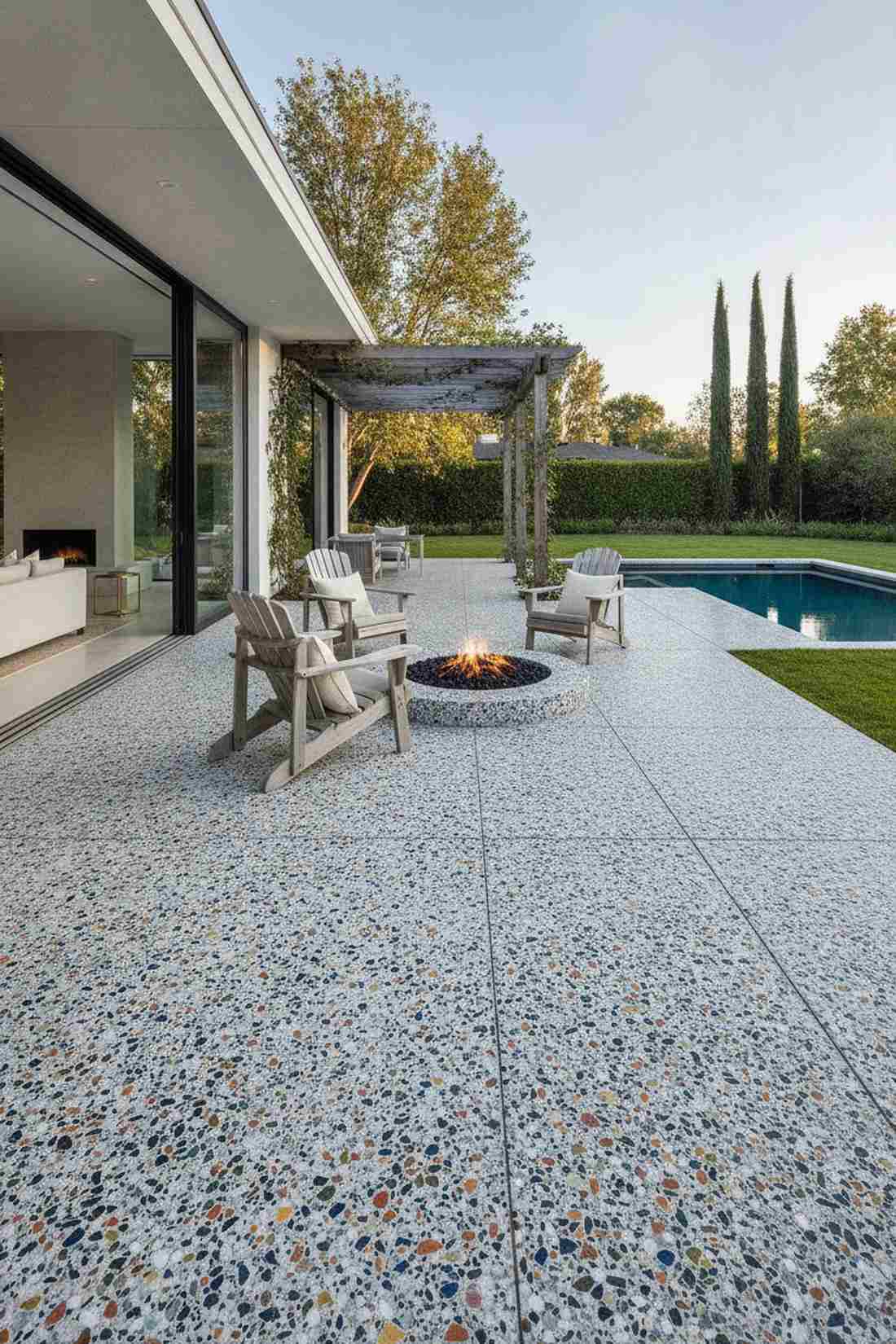 aggregate exposure terrazzo effect