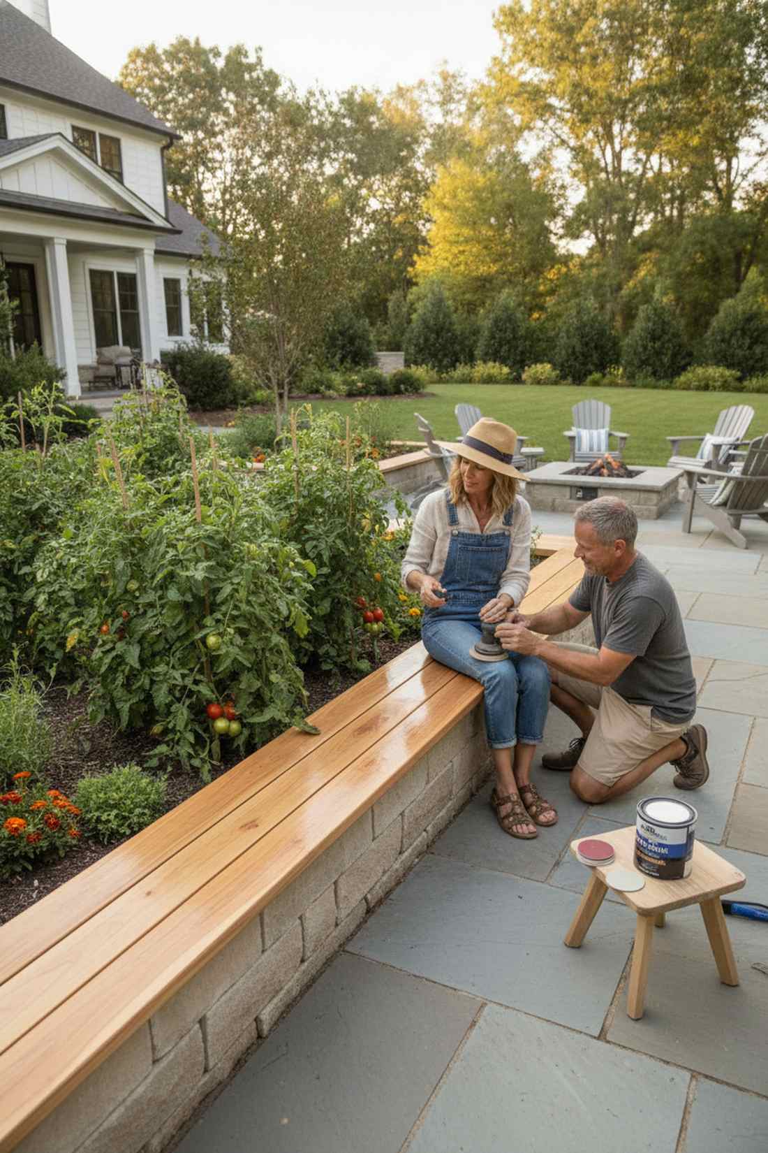 built in seating ledge