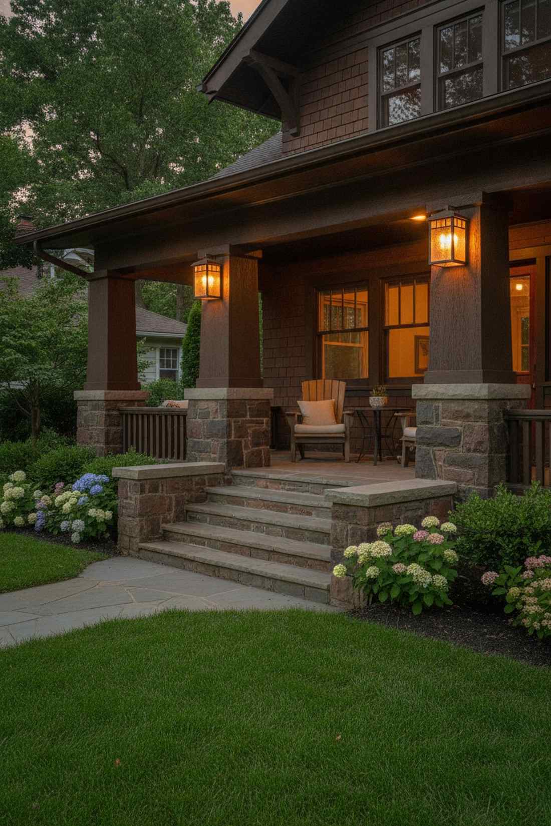 craftsman style post lights