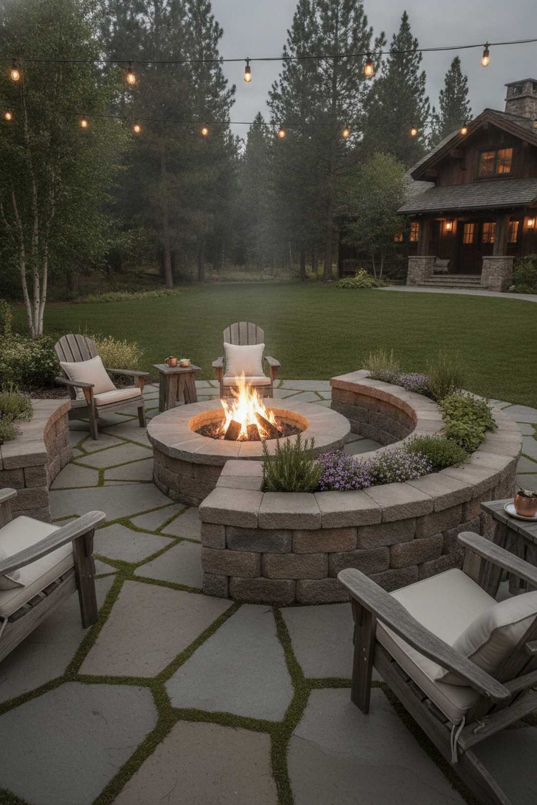 fire pit surround beds