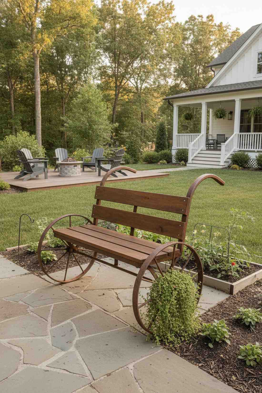garden cart bench