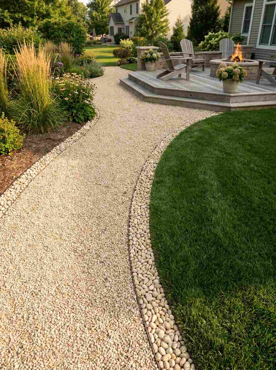 gravel containment border