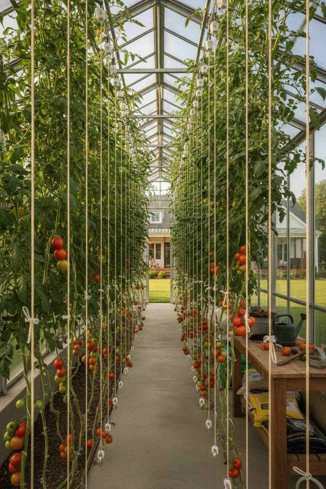 greenhouse interior overhead