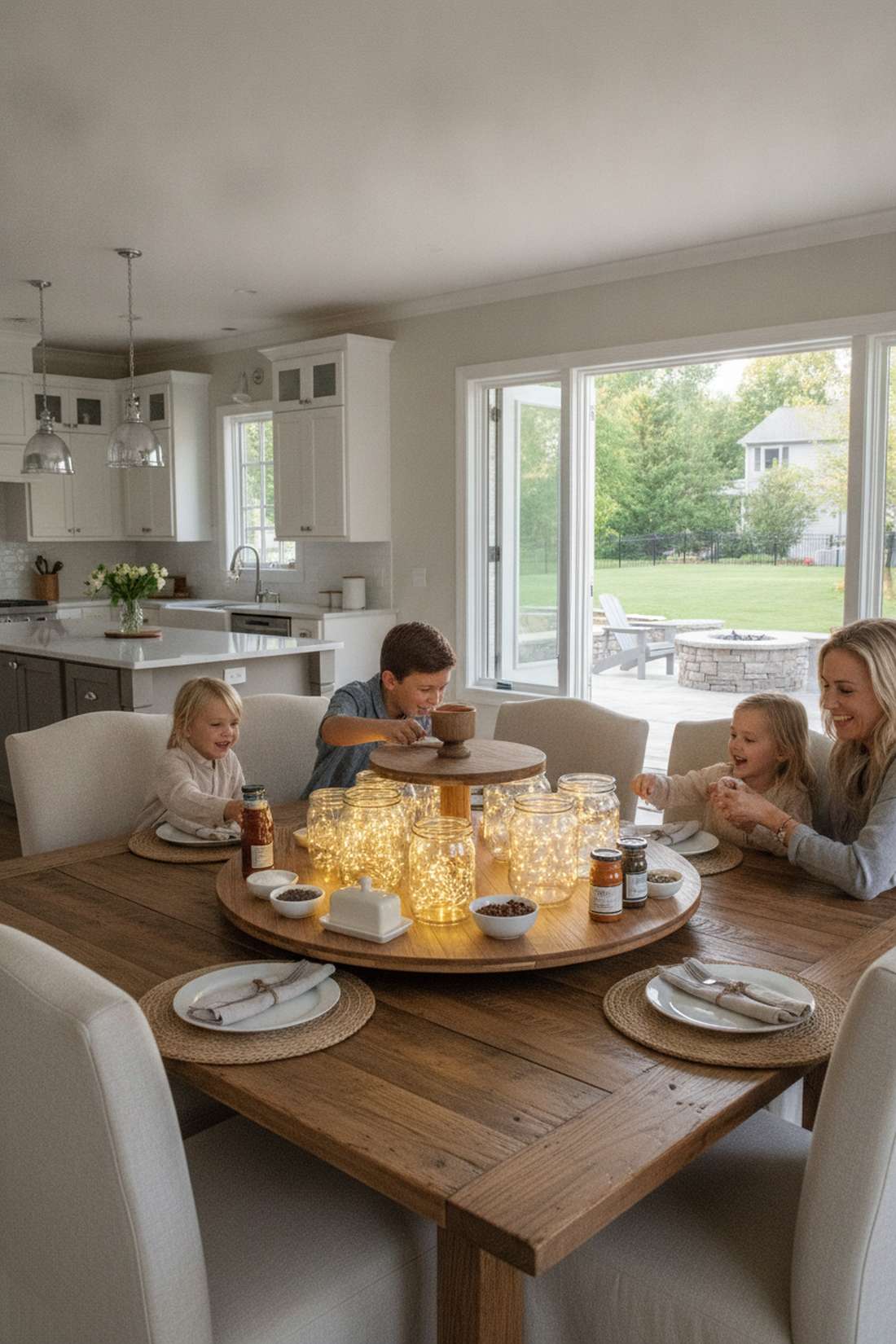 lazy susan rotating centerpiece