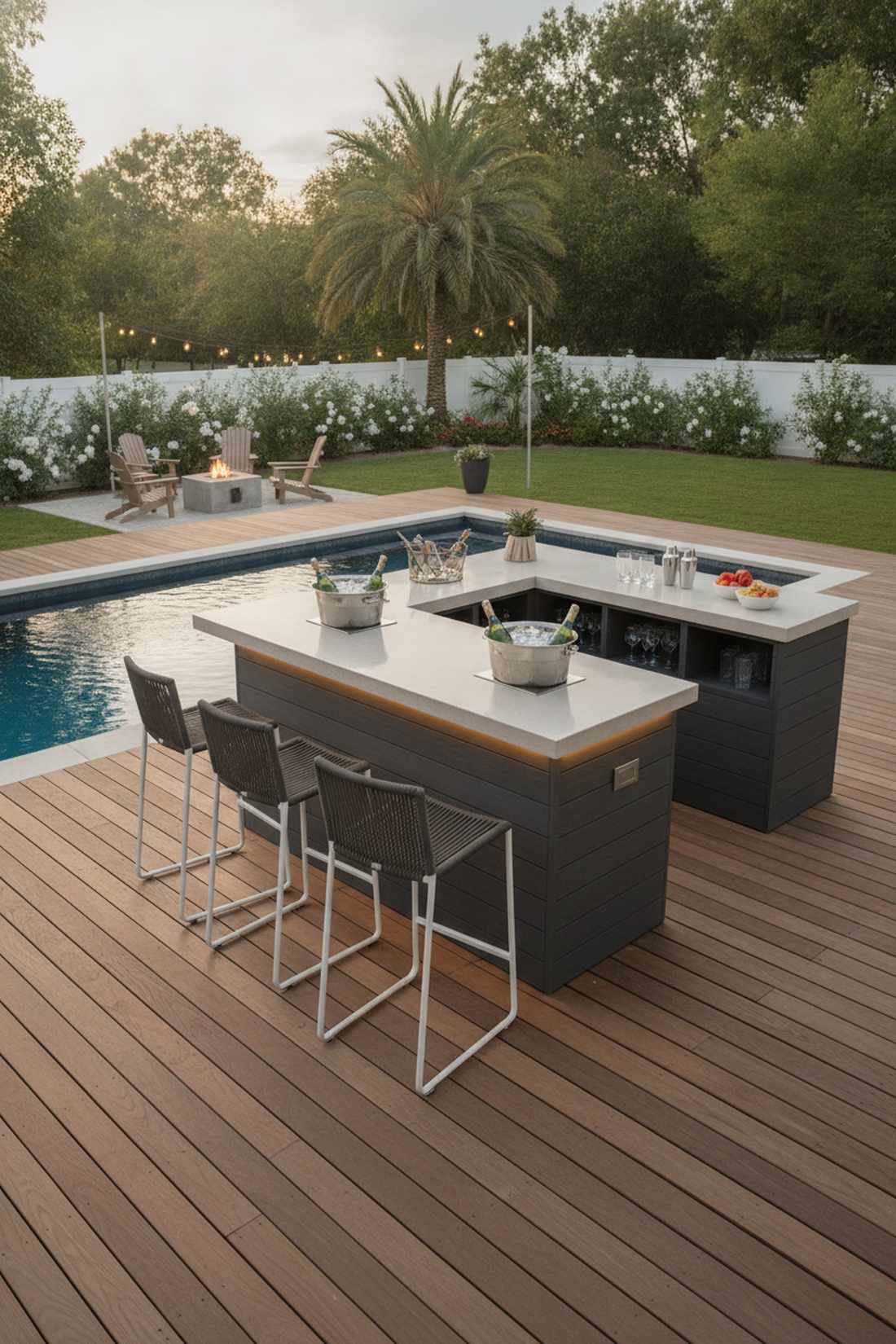 outdoor bar and serving station
