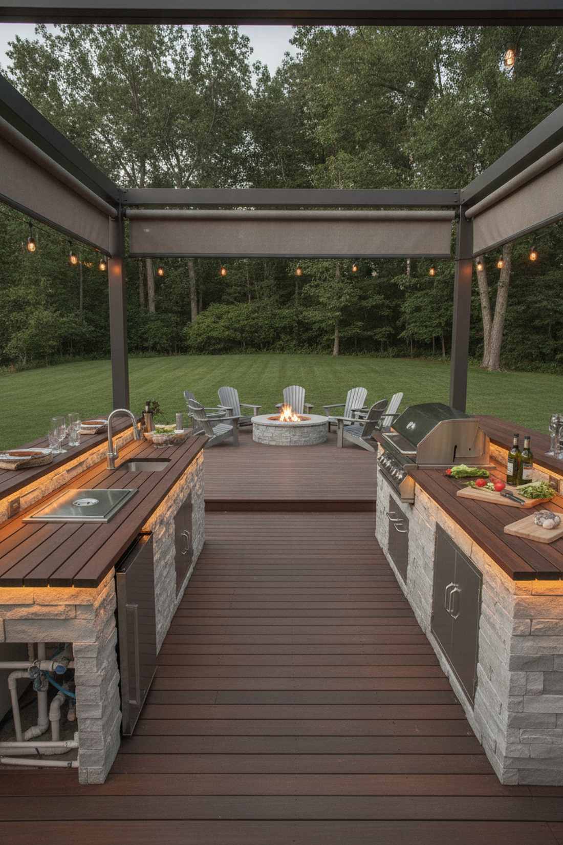 wet bar and grill combo