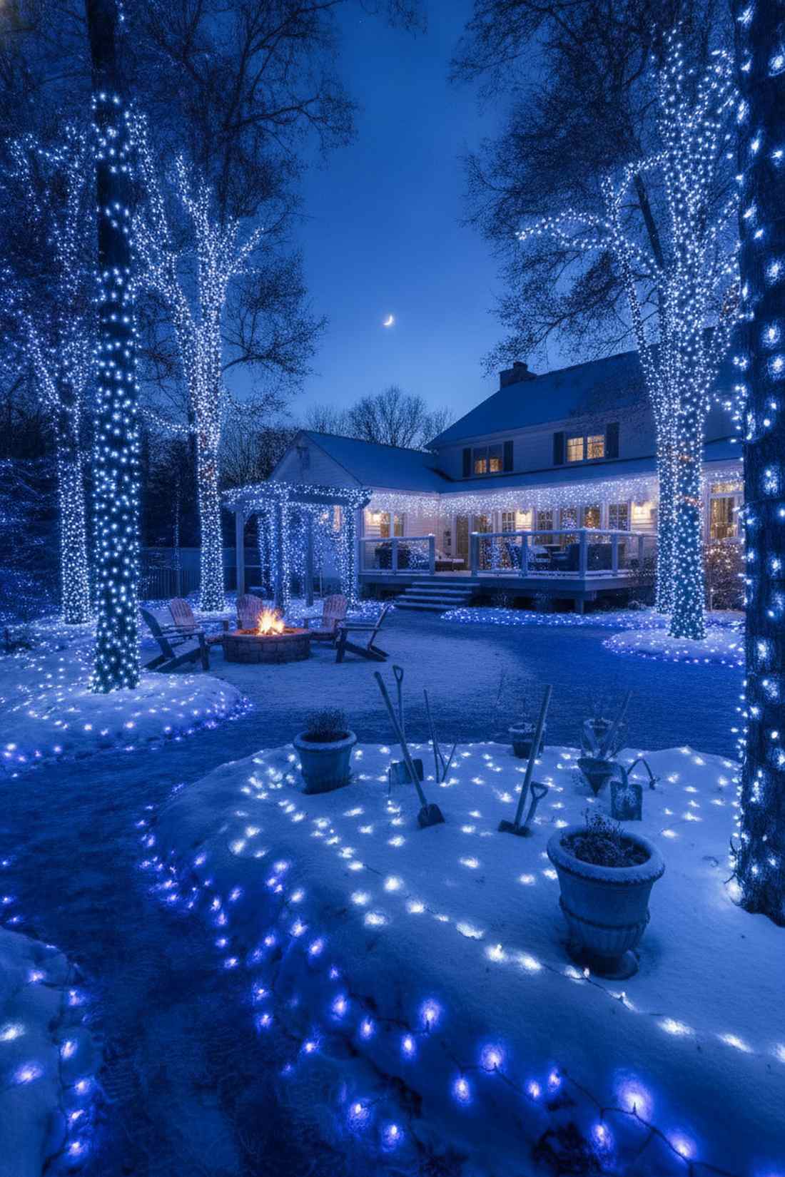 blue and white winter