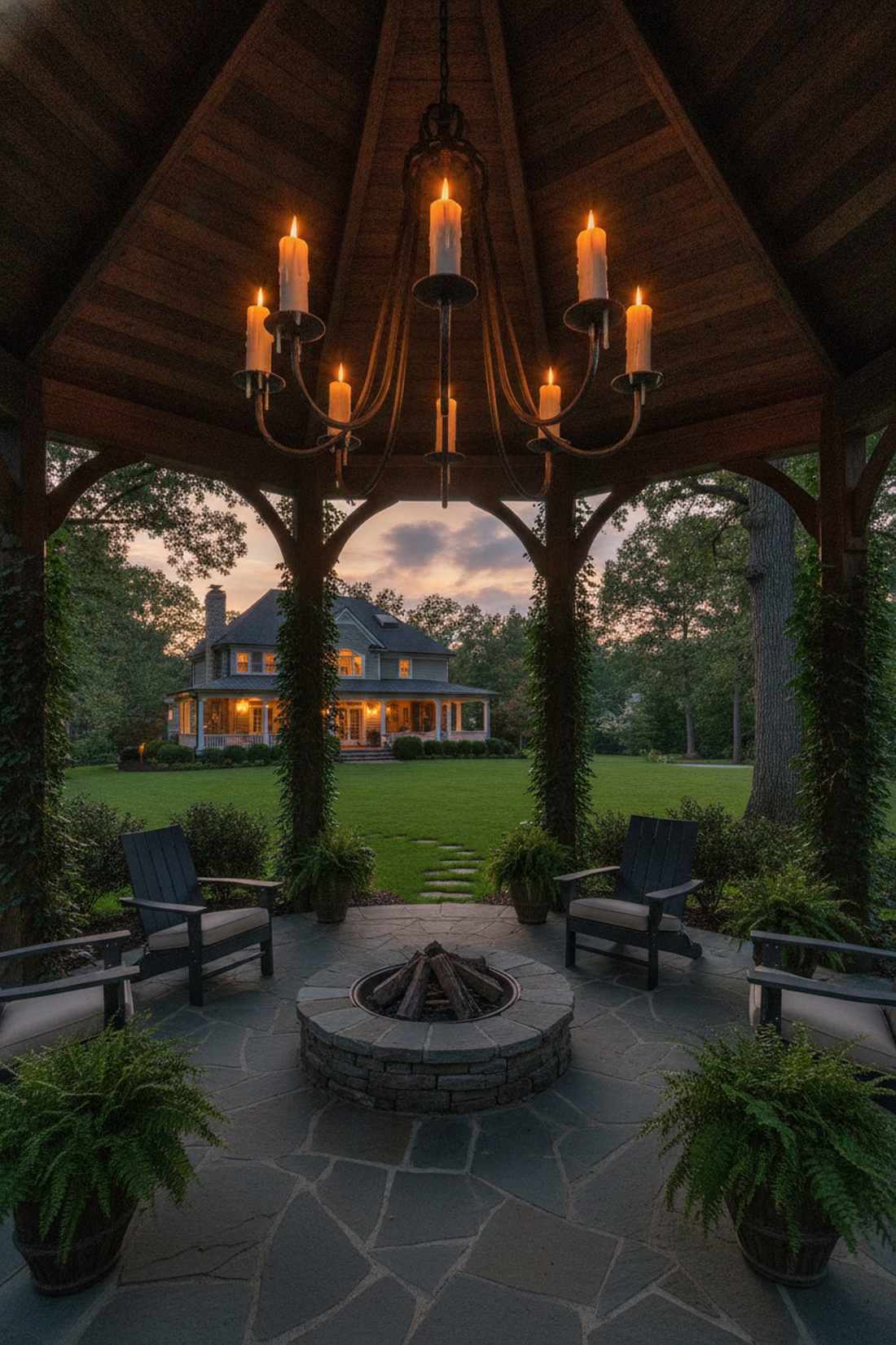 chandelier frame with candles