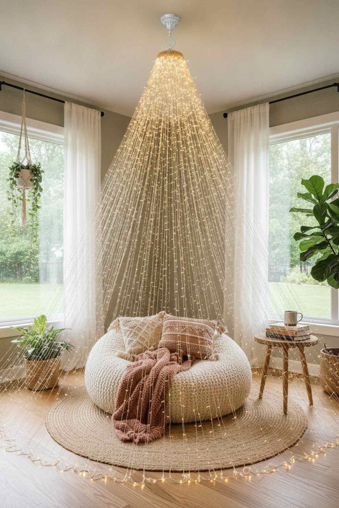 corner reading nook lighting