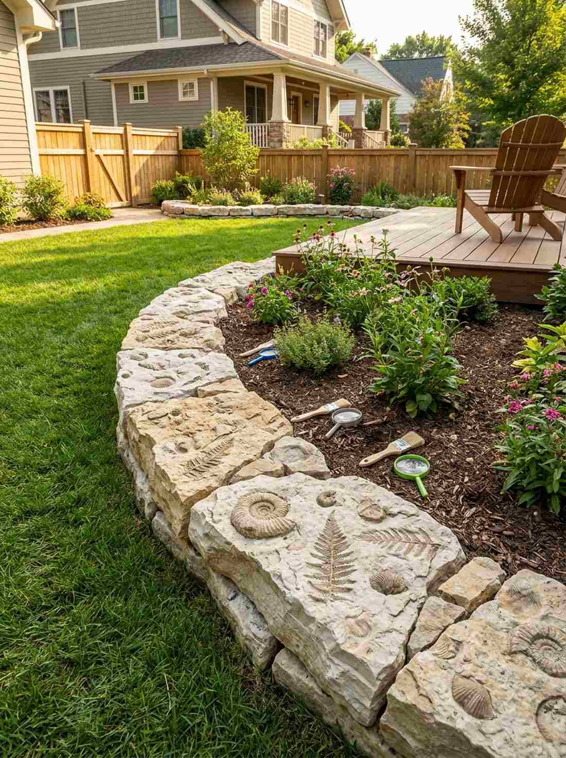 fossil stone educational border