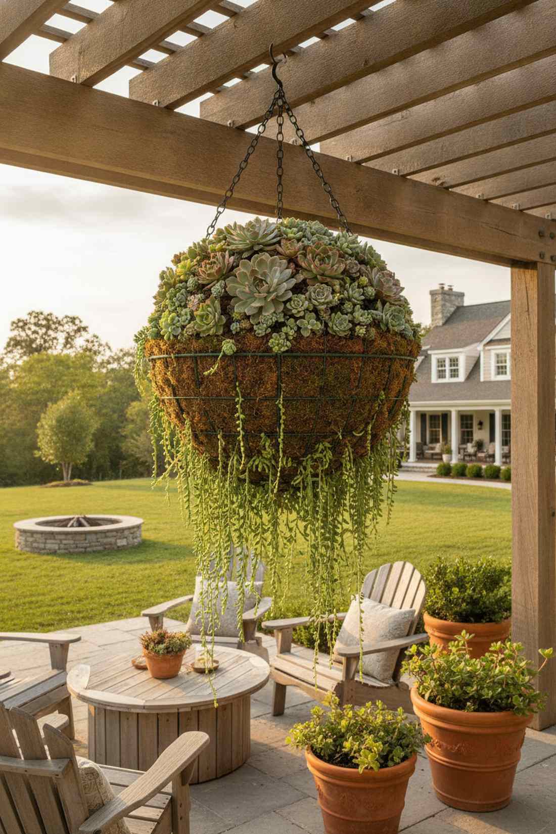hanging succulent sphere