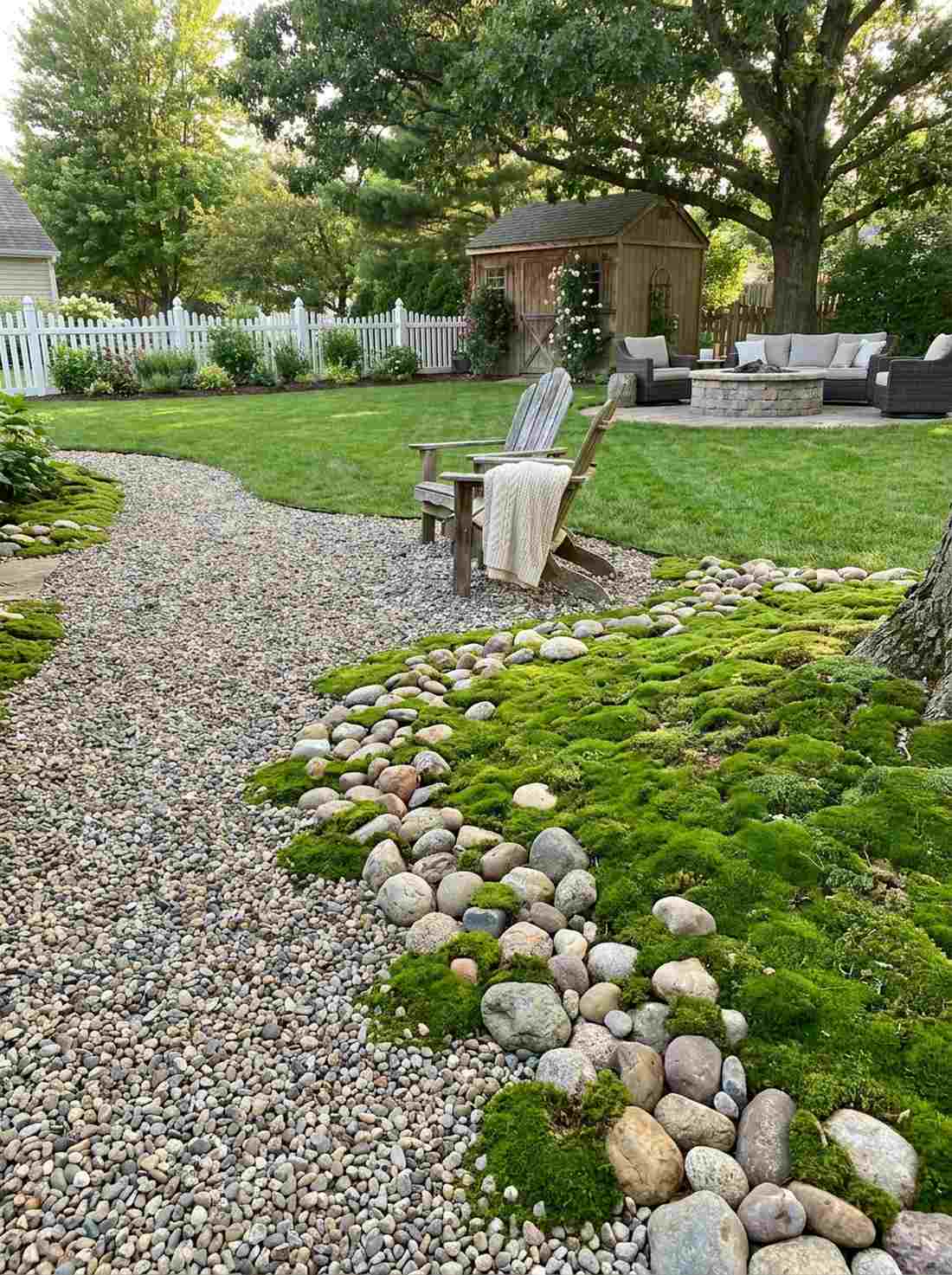 moss to gravel transition