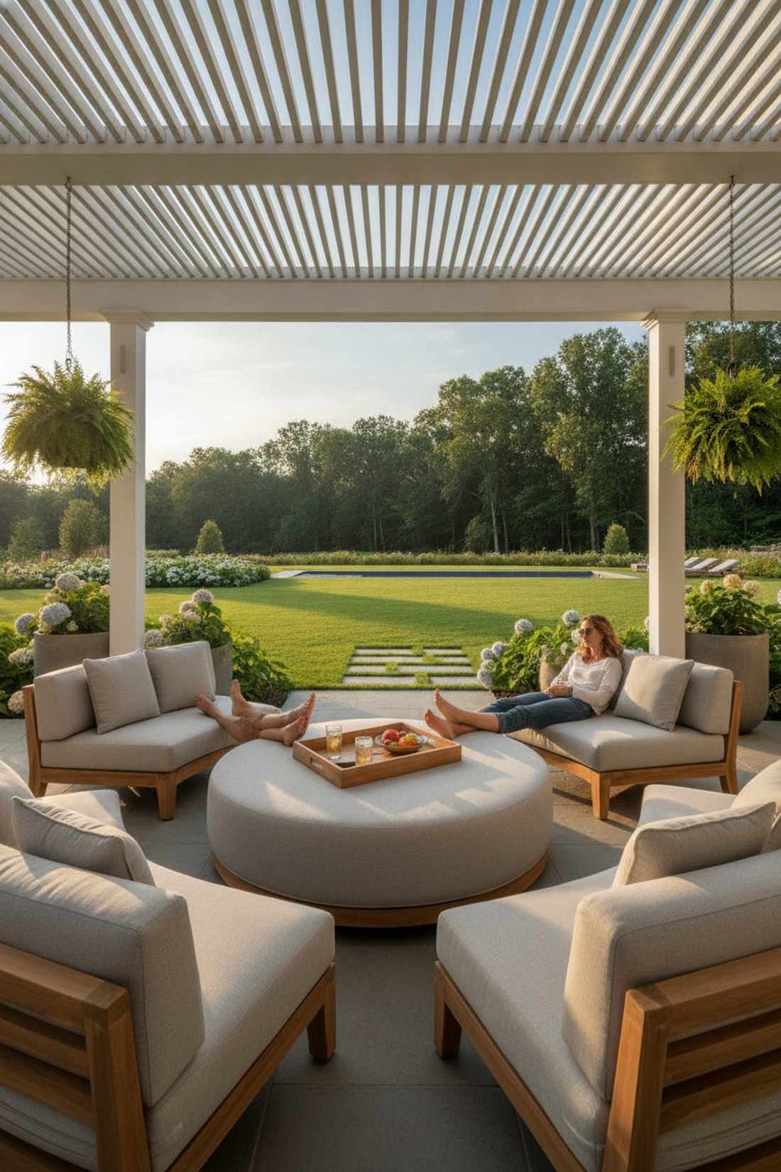 outdoor living patio furniture with ottoman coffee table