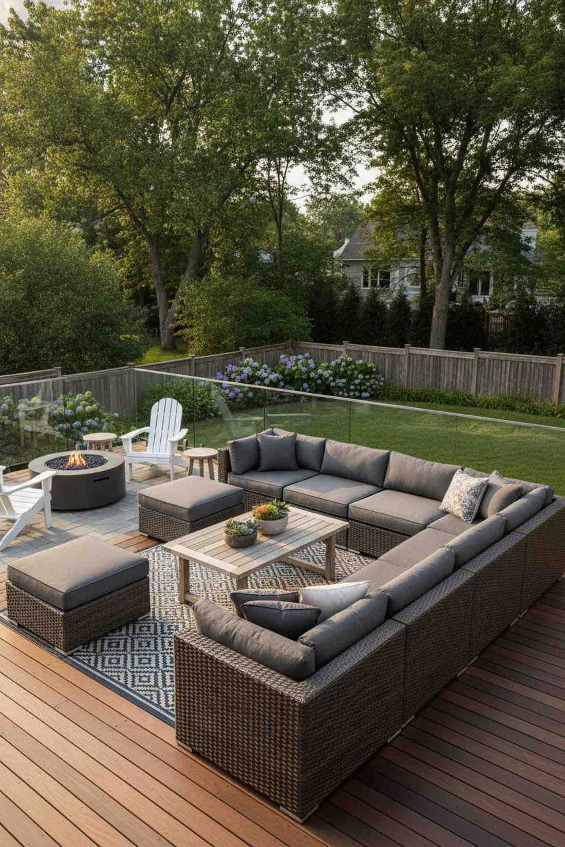 outdoor living room with sectional