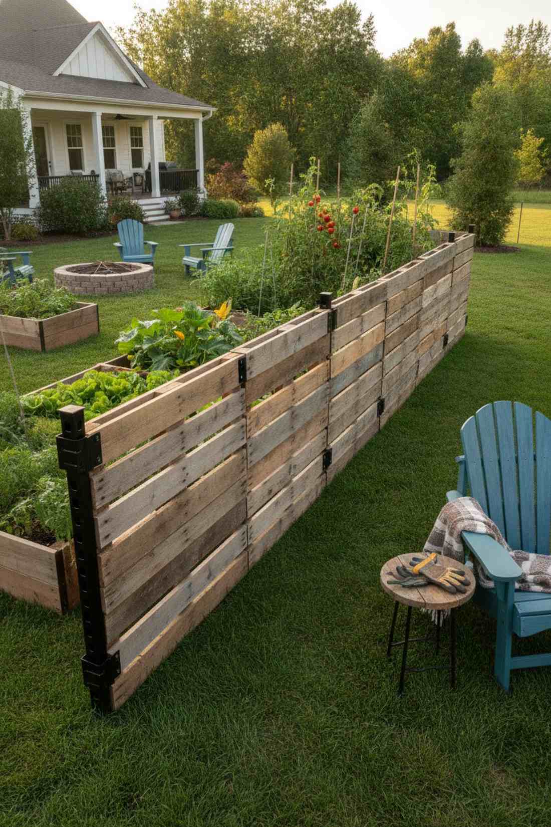 reclaimed pallet fence