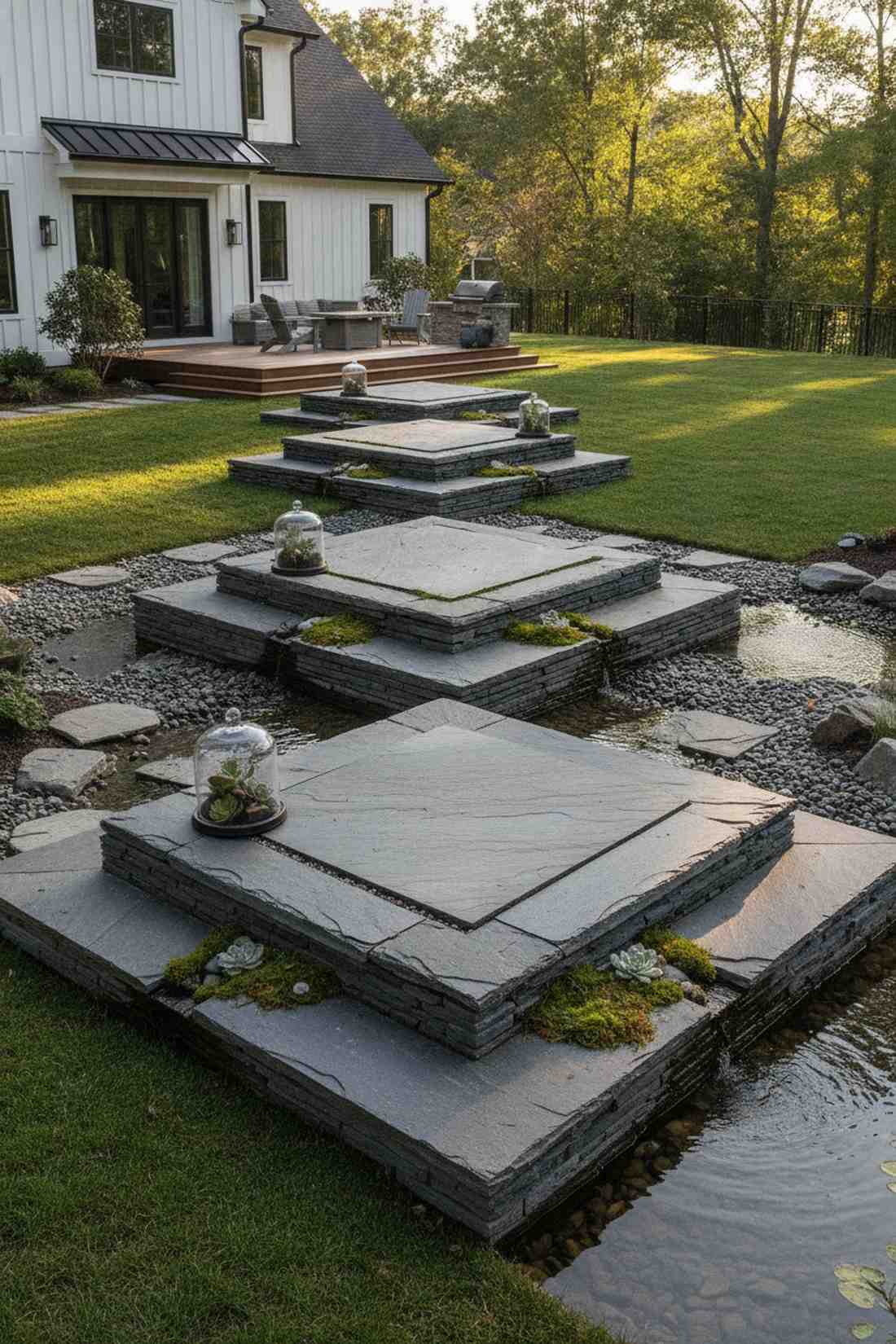 stacked stone dimensional platforms