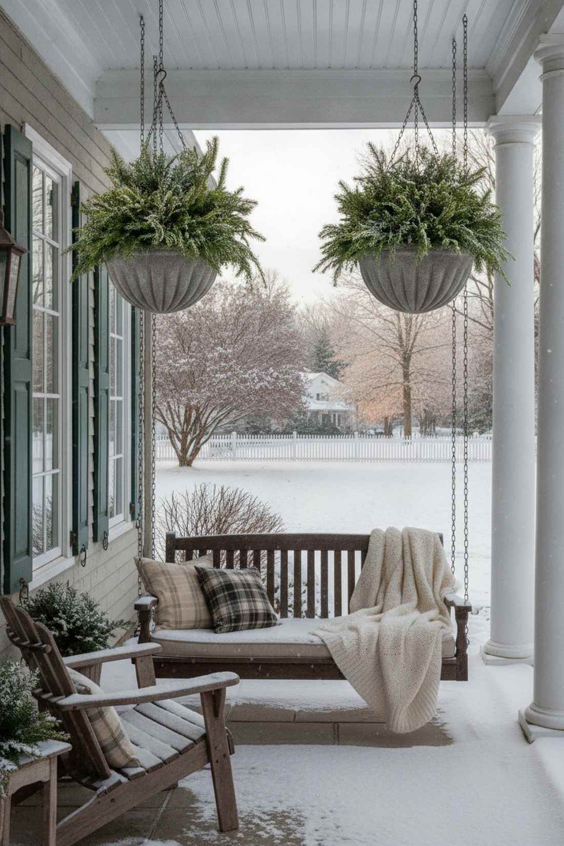winter evergreen displays