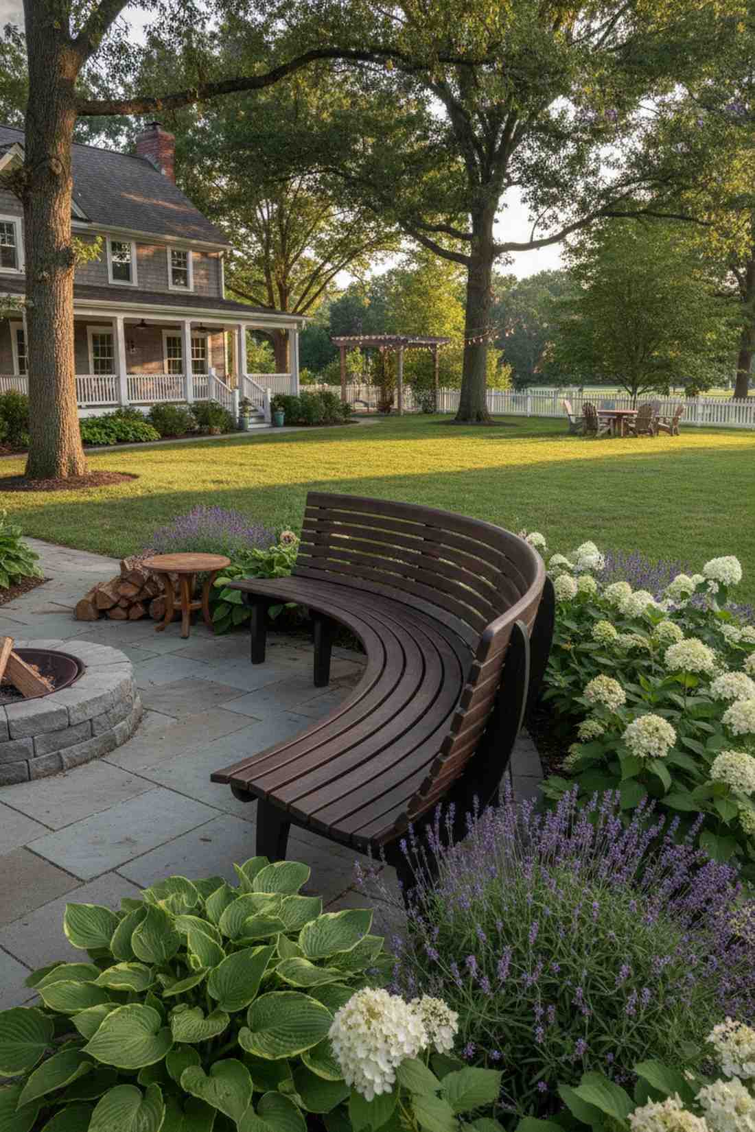 curved comfort bench