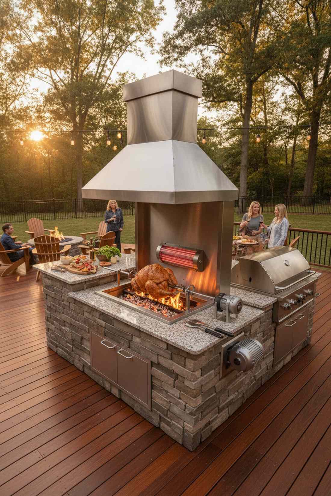 rotisserie and spit station