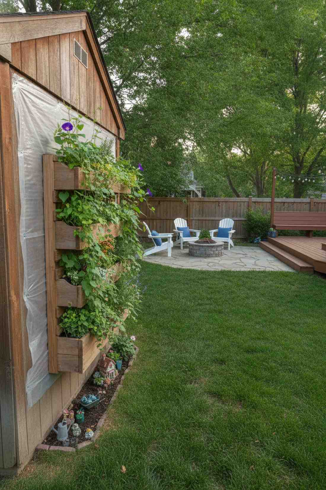 shed attached bed