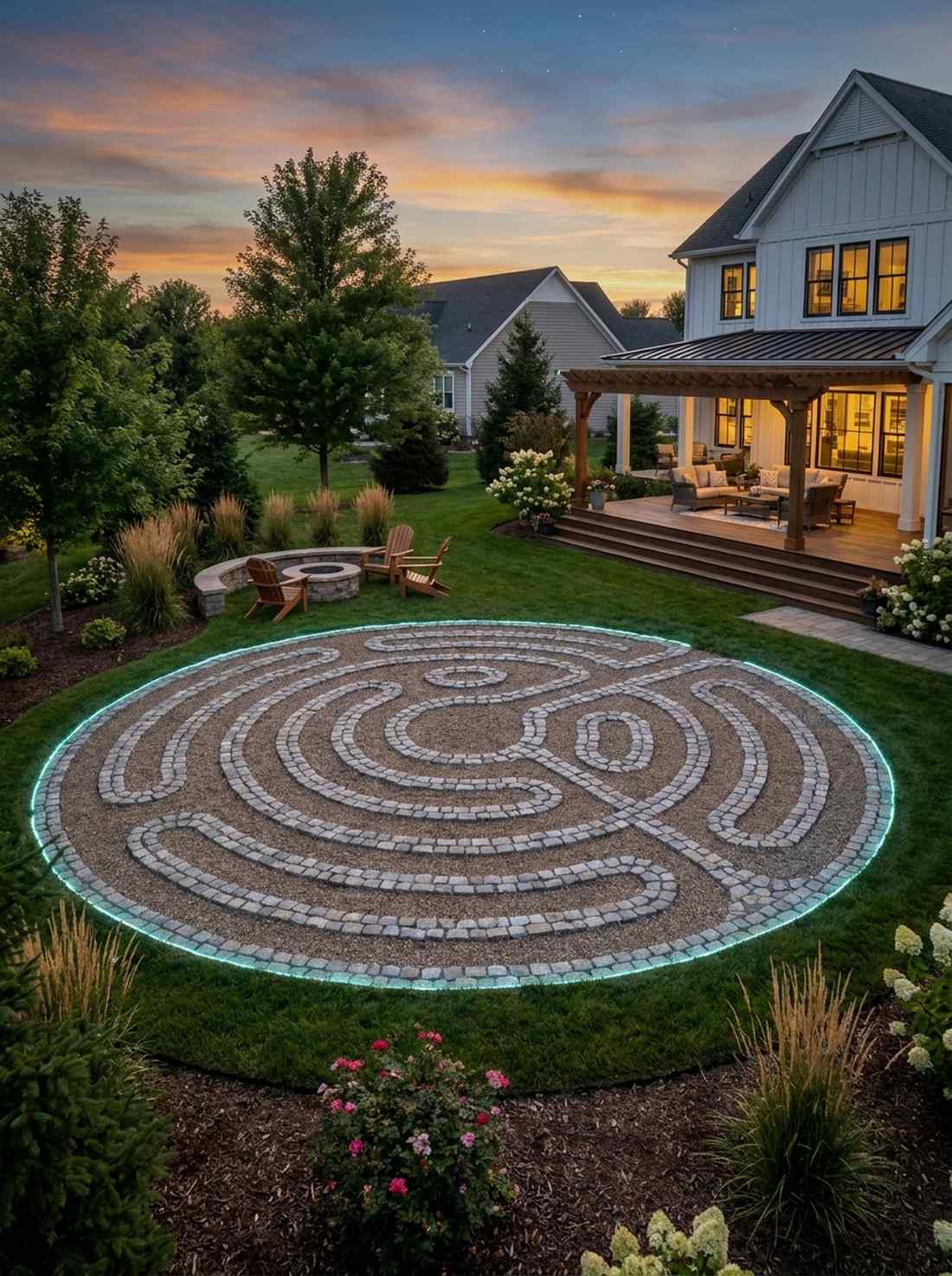 stone labyrinth meditation space