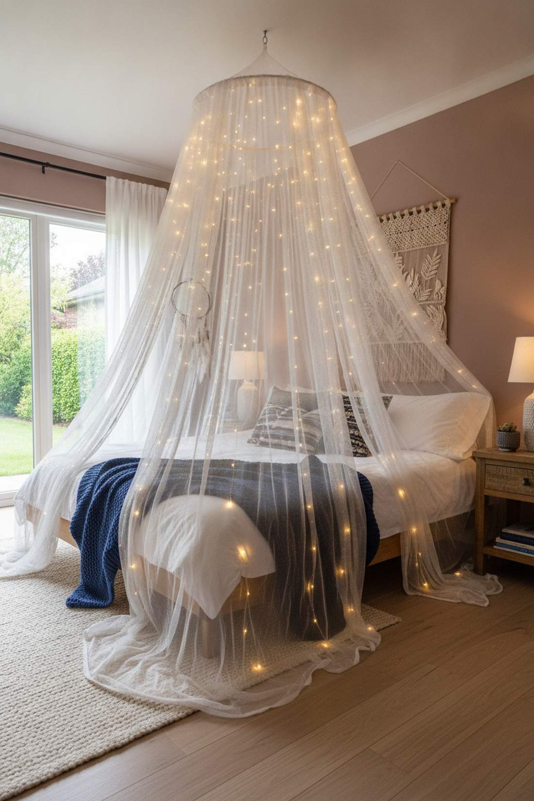 canopy bed draping