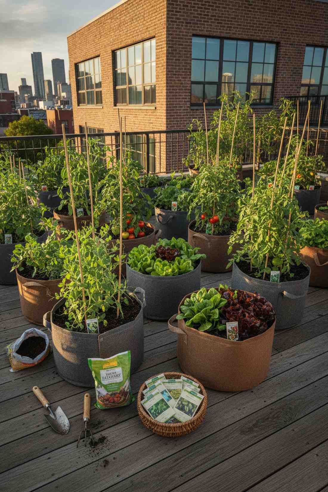 containerized seasonal vegetables