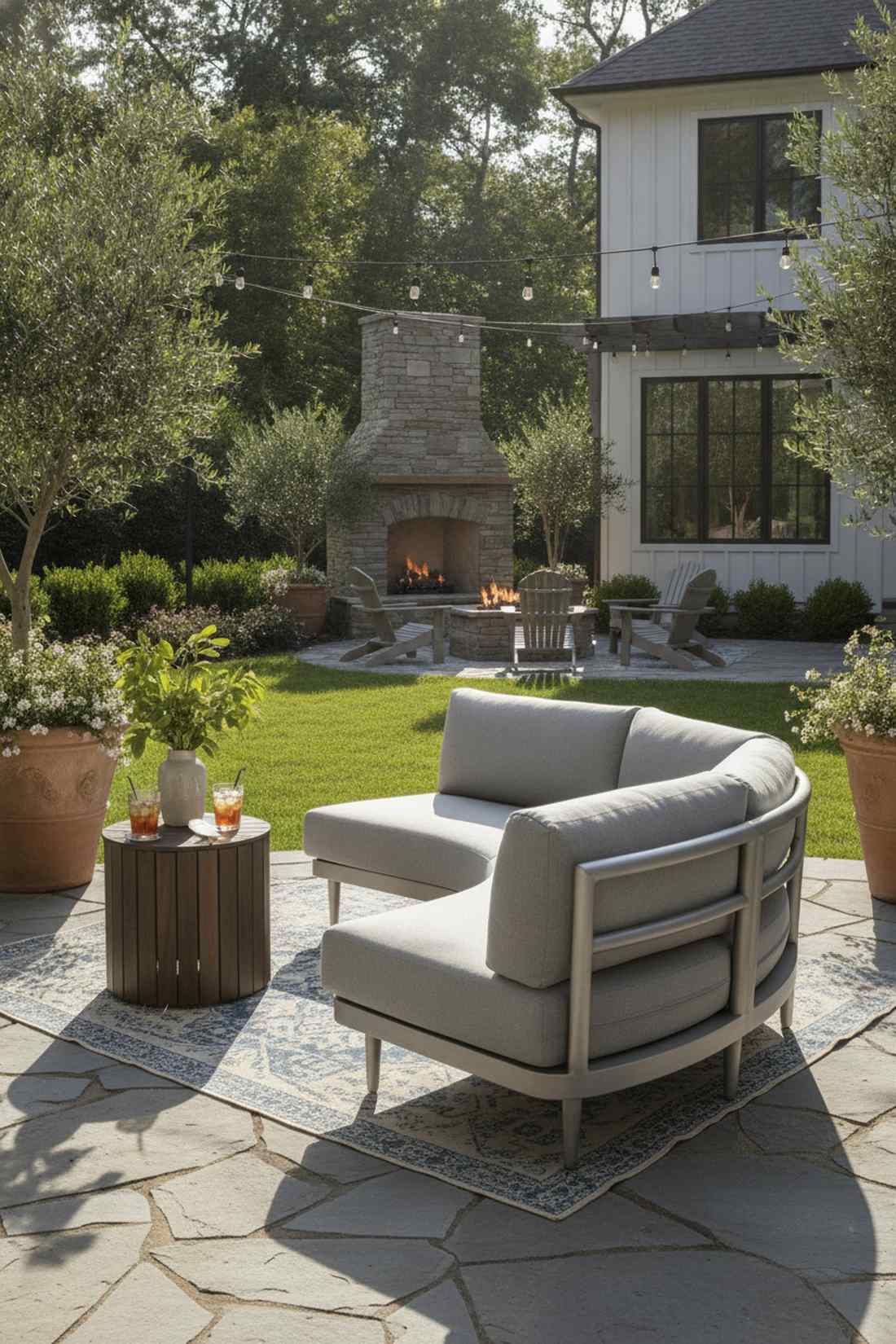 curved corner loveseat