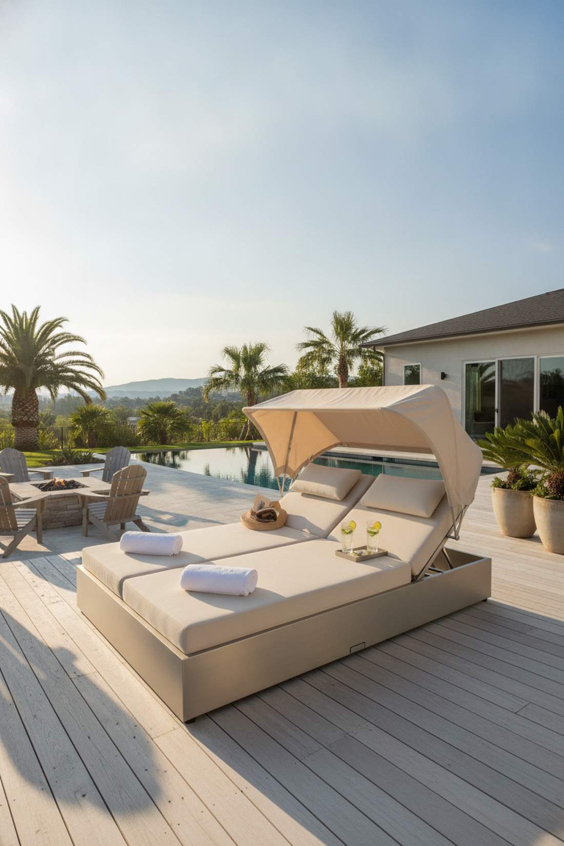 double wide sun loungers