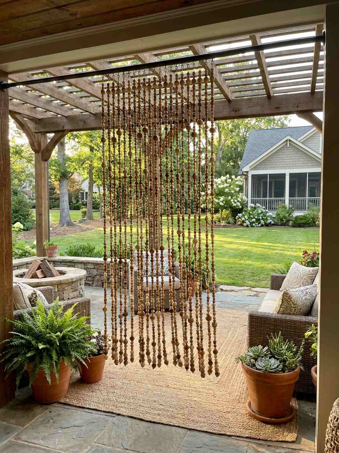 hanging beads curtain