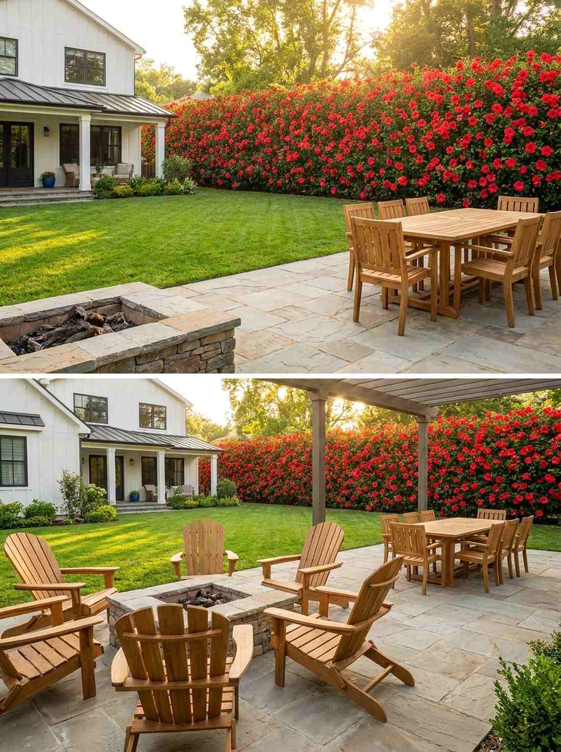 hedge of tropical hibiscus