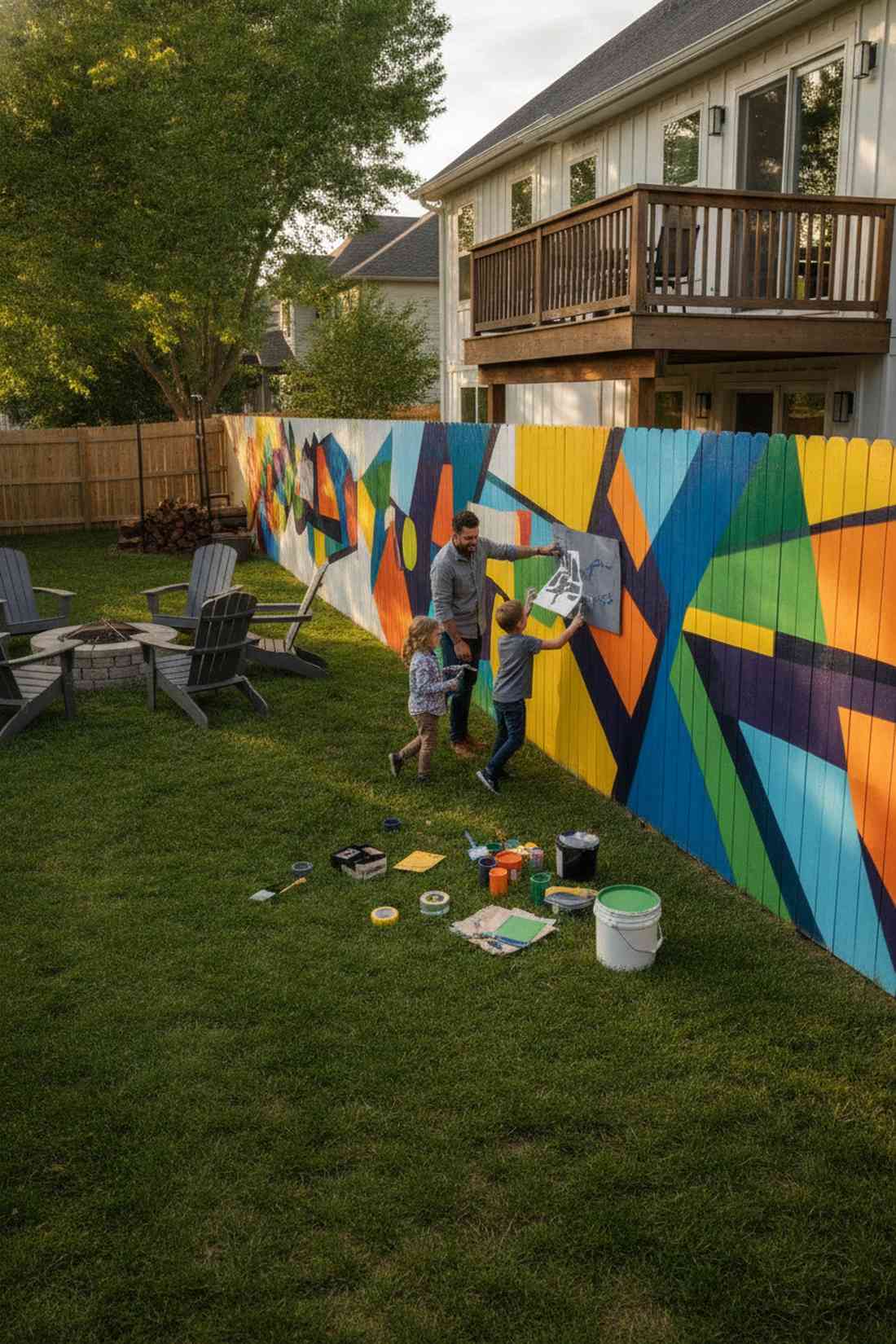 mural painted fence