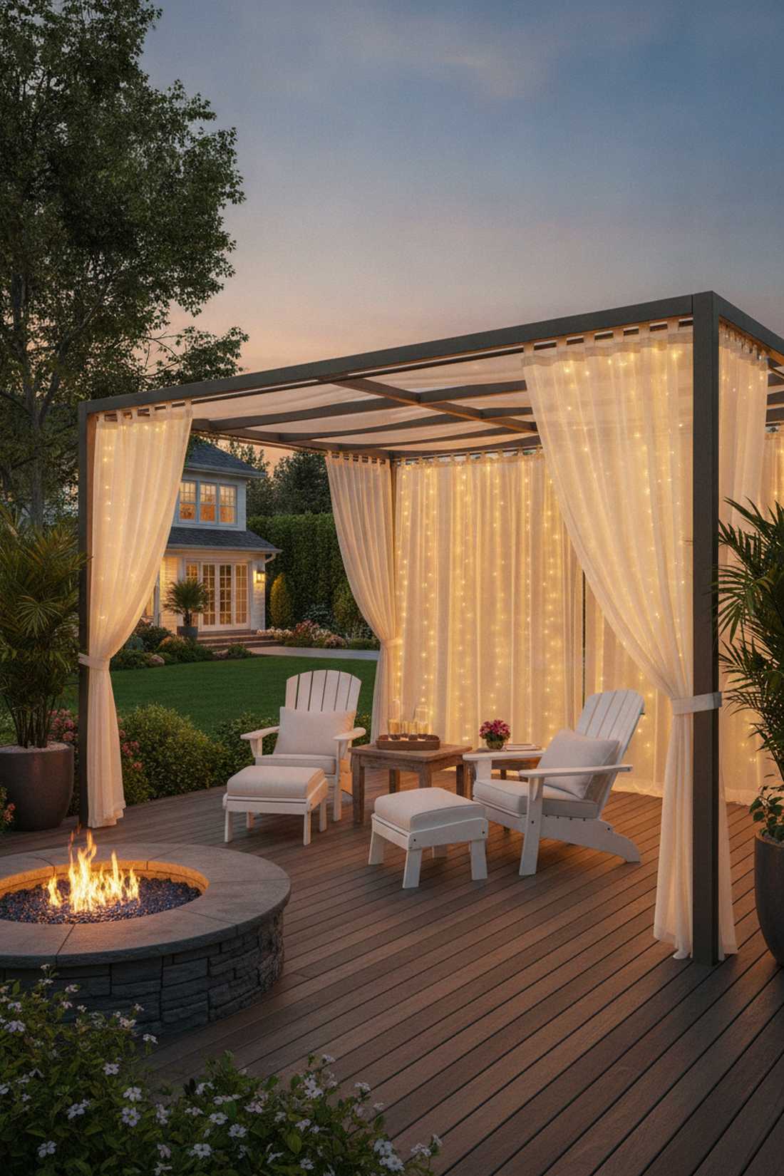 outdoor curtain integration