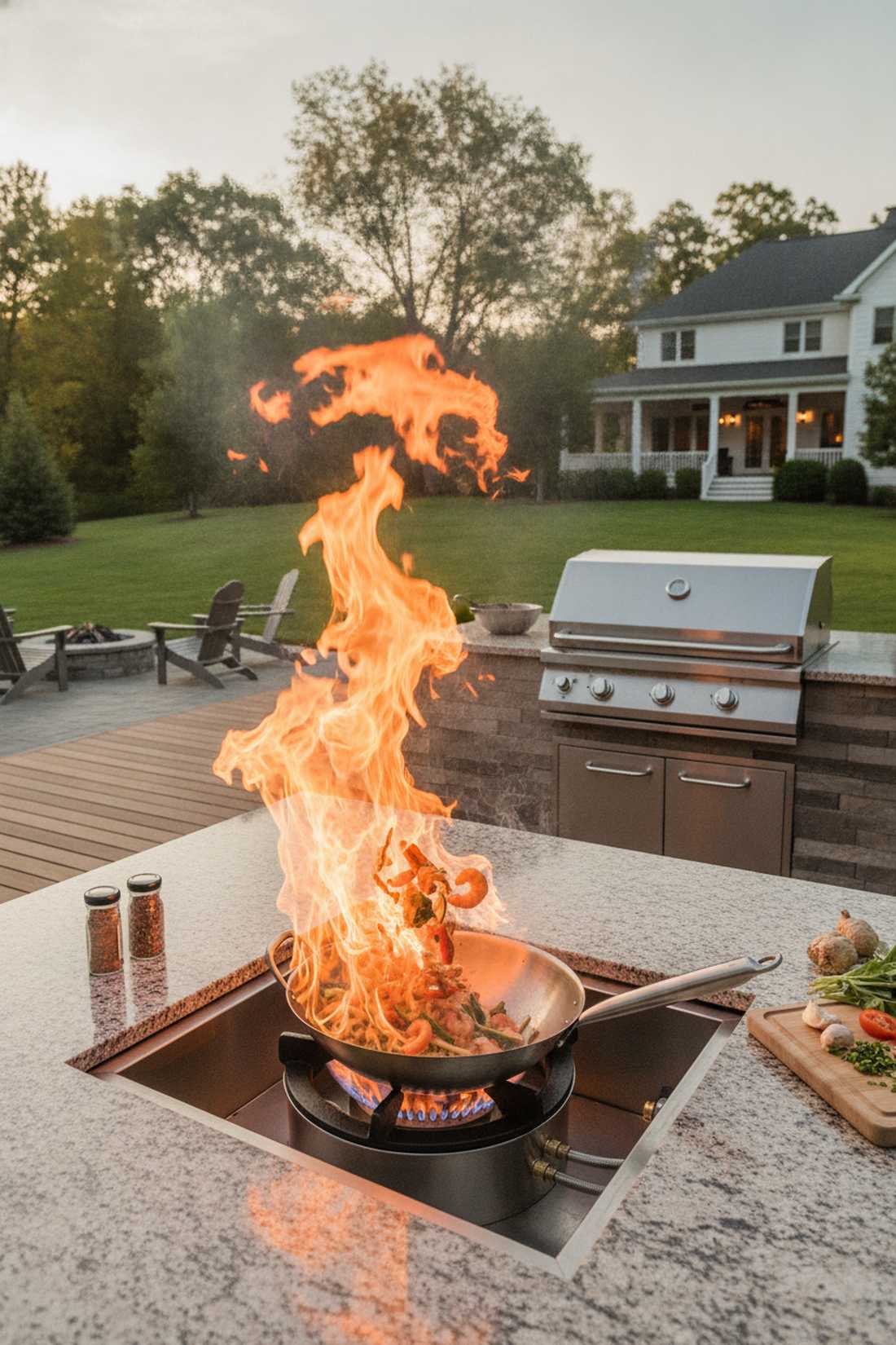 outdoor wok station