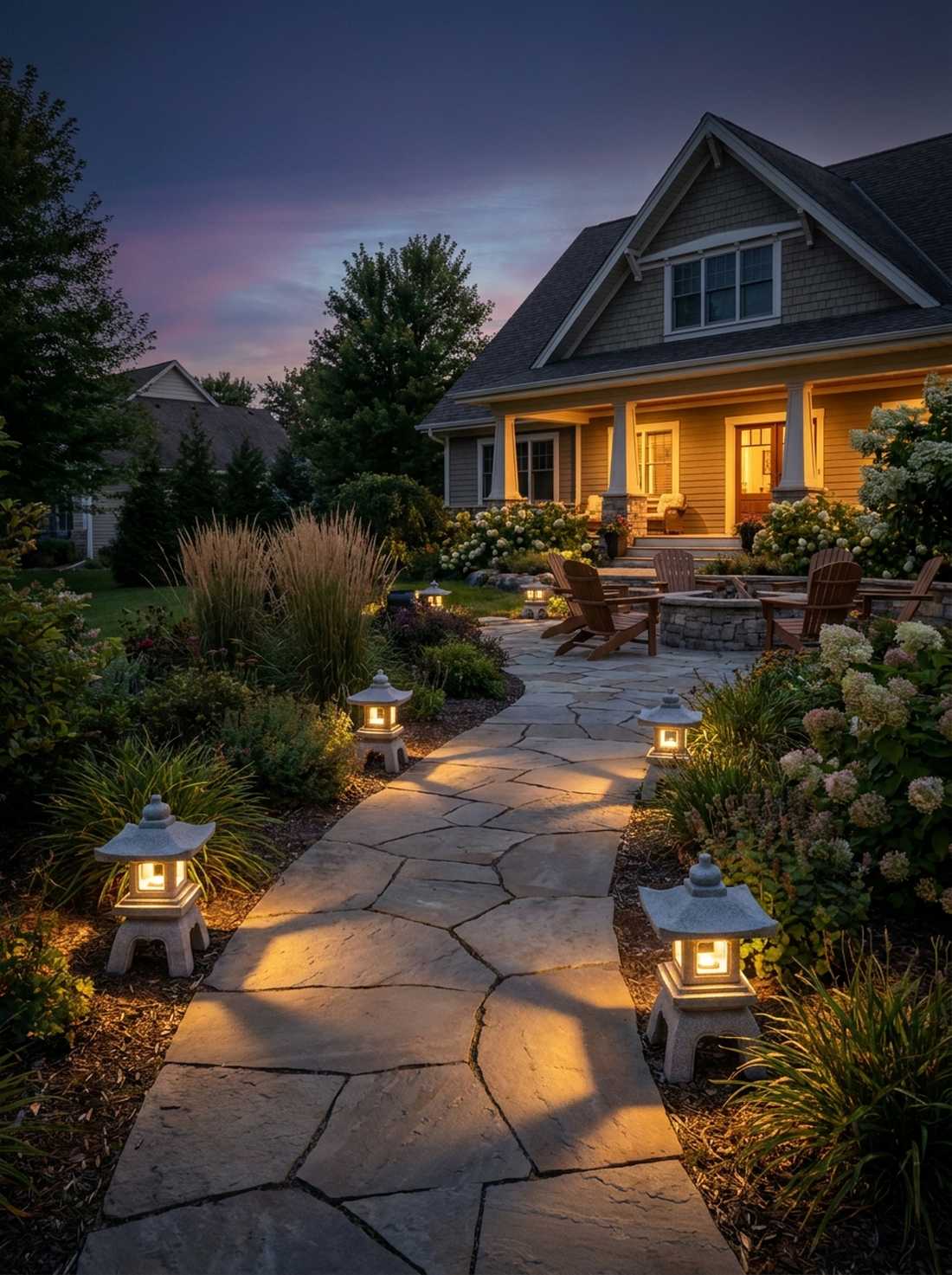 stone lantern lighting network