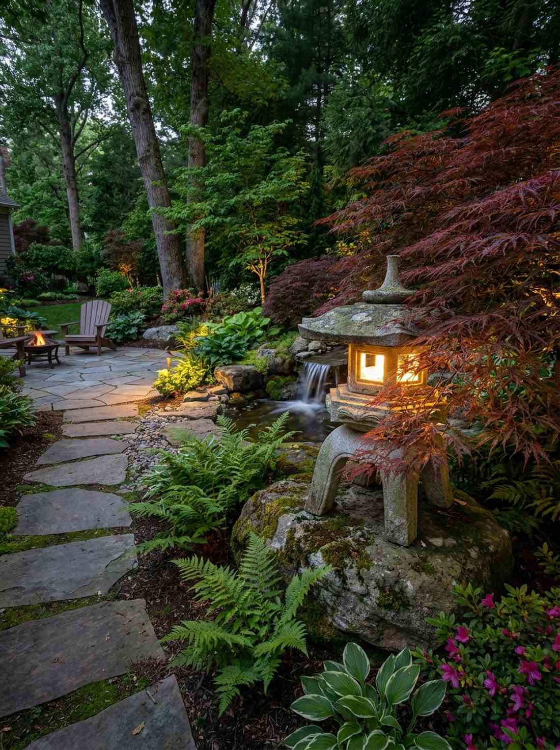 stone lantern placement