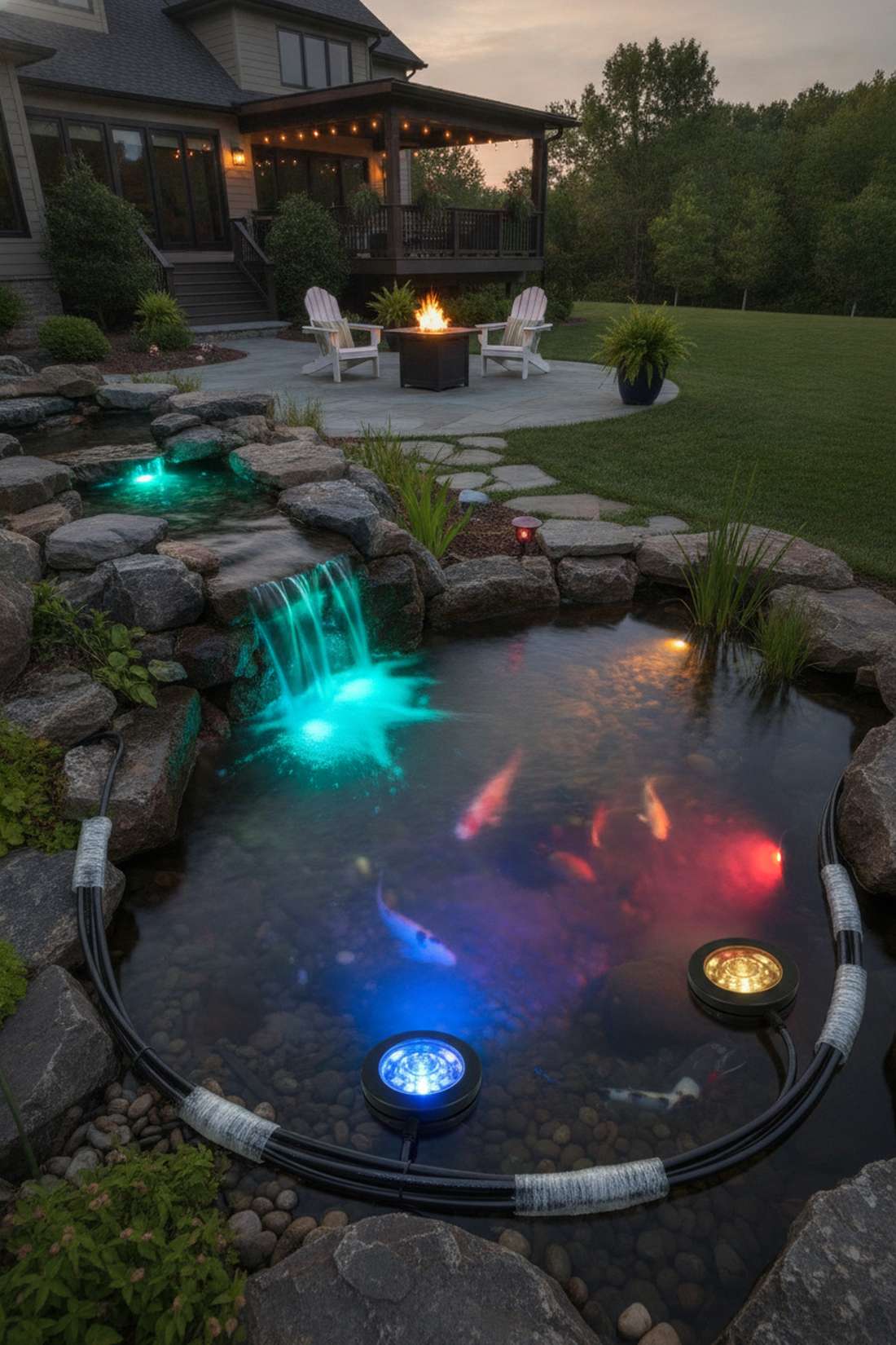 underwater pool and fountain lighting