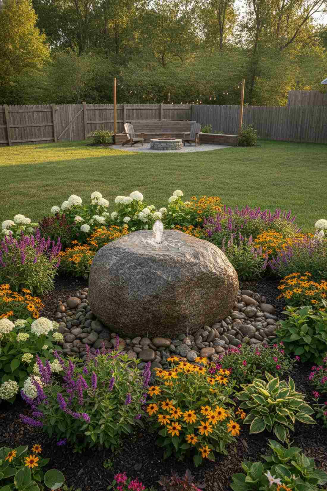 bubbling rock fountain