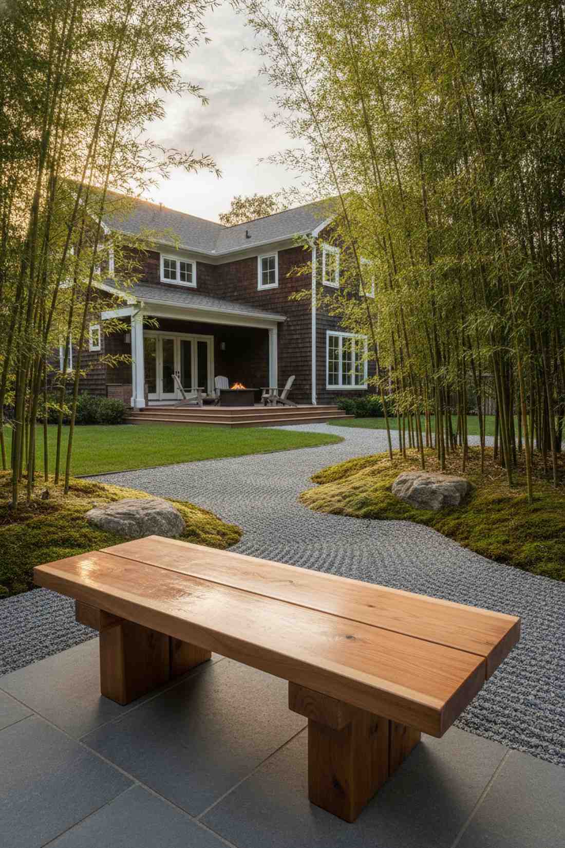 japanese zen style low bench