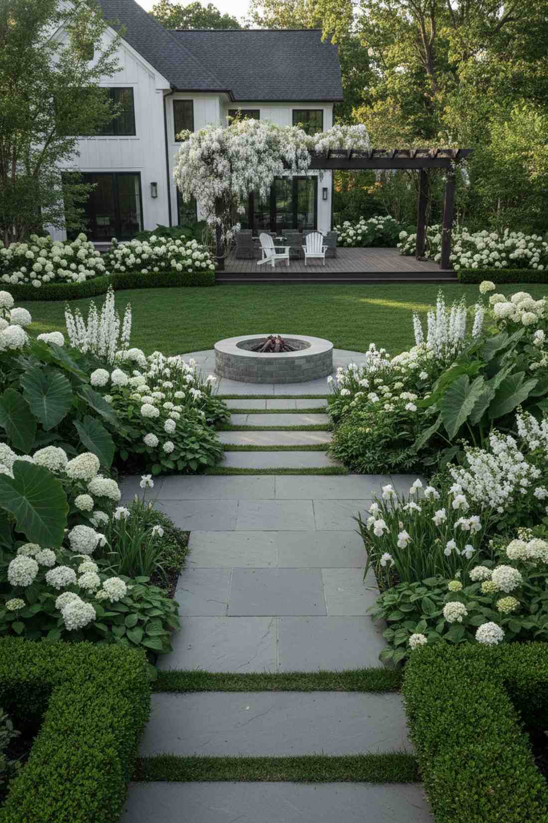 monochrome planting palette