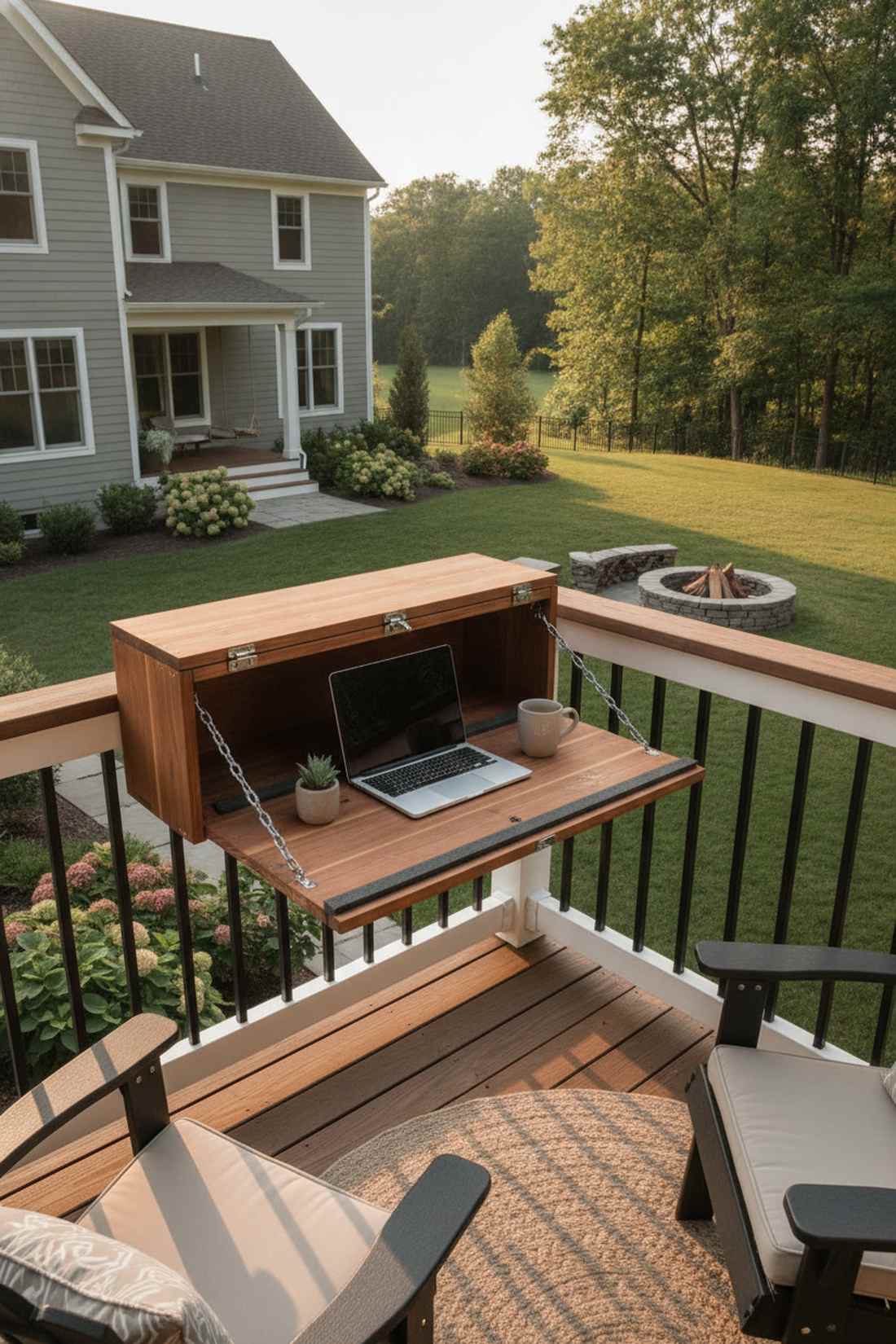 murphy style patio desk