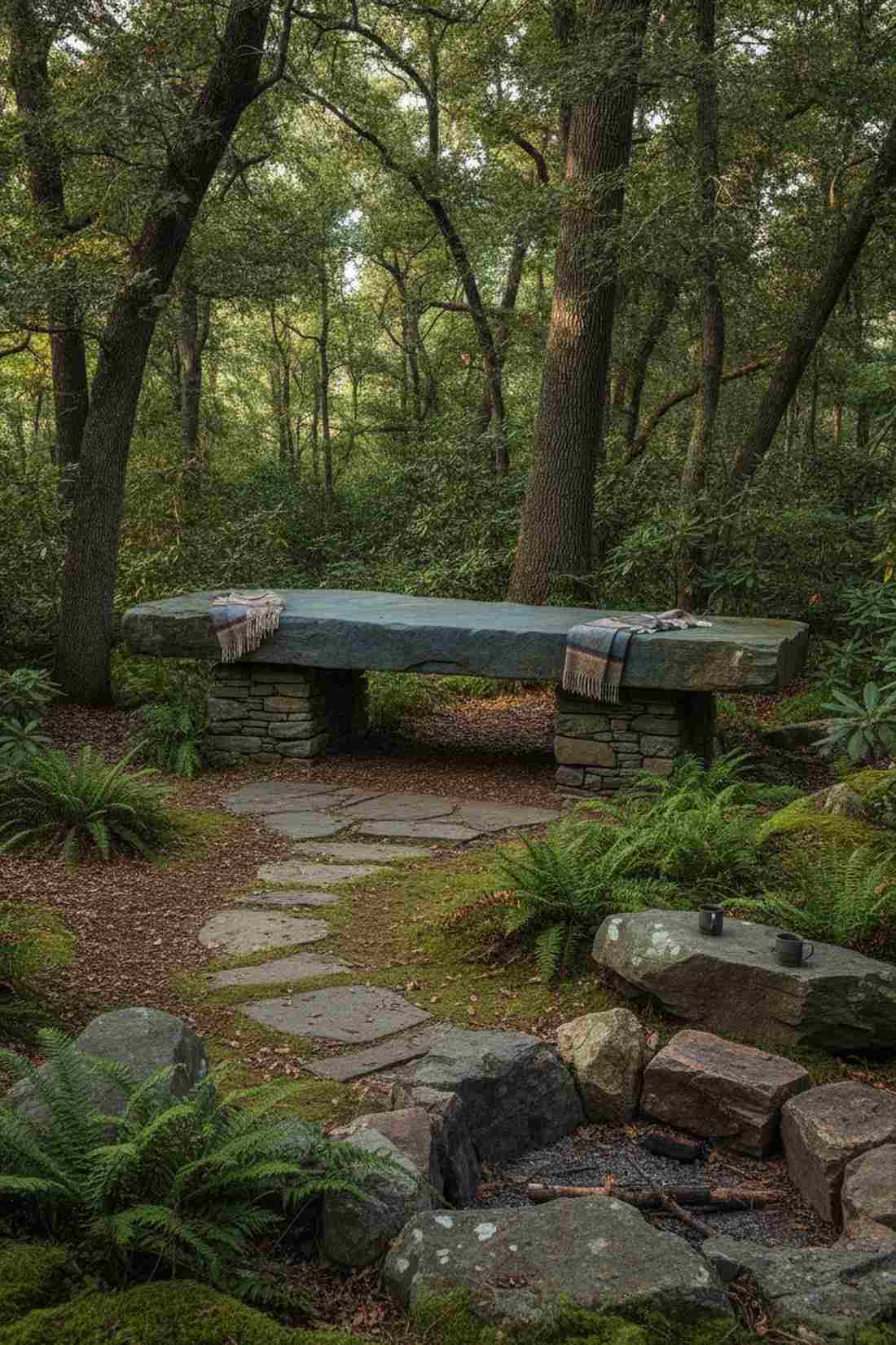 natural stone slab seating surfaces